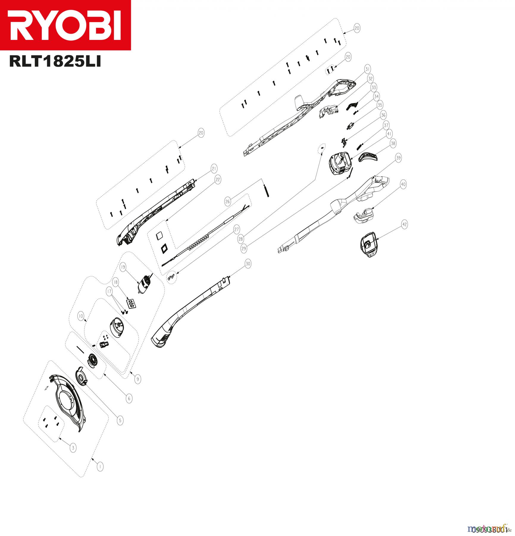  Ryobi Rasentrimmer Akku RLT1825LI