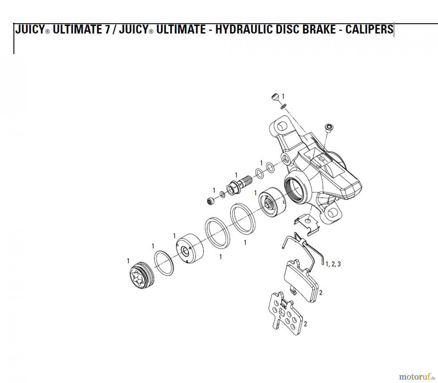 Sram avid HYDRAULIC DISC BRAKE - CALIPERS JUICY® ULTI MATE 7 / JUICY® ULTI MATE - HYDRAULIC DISC BRAKE - CALIPERS