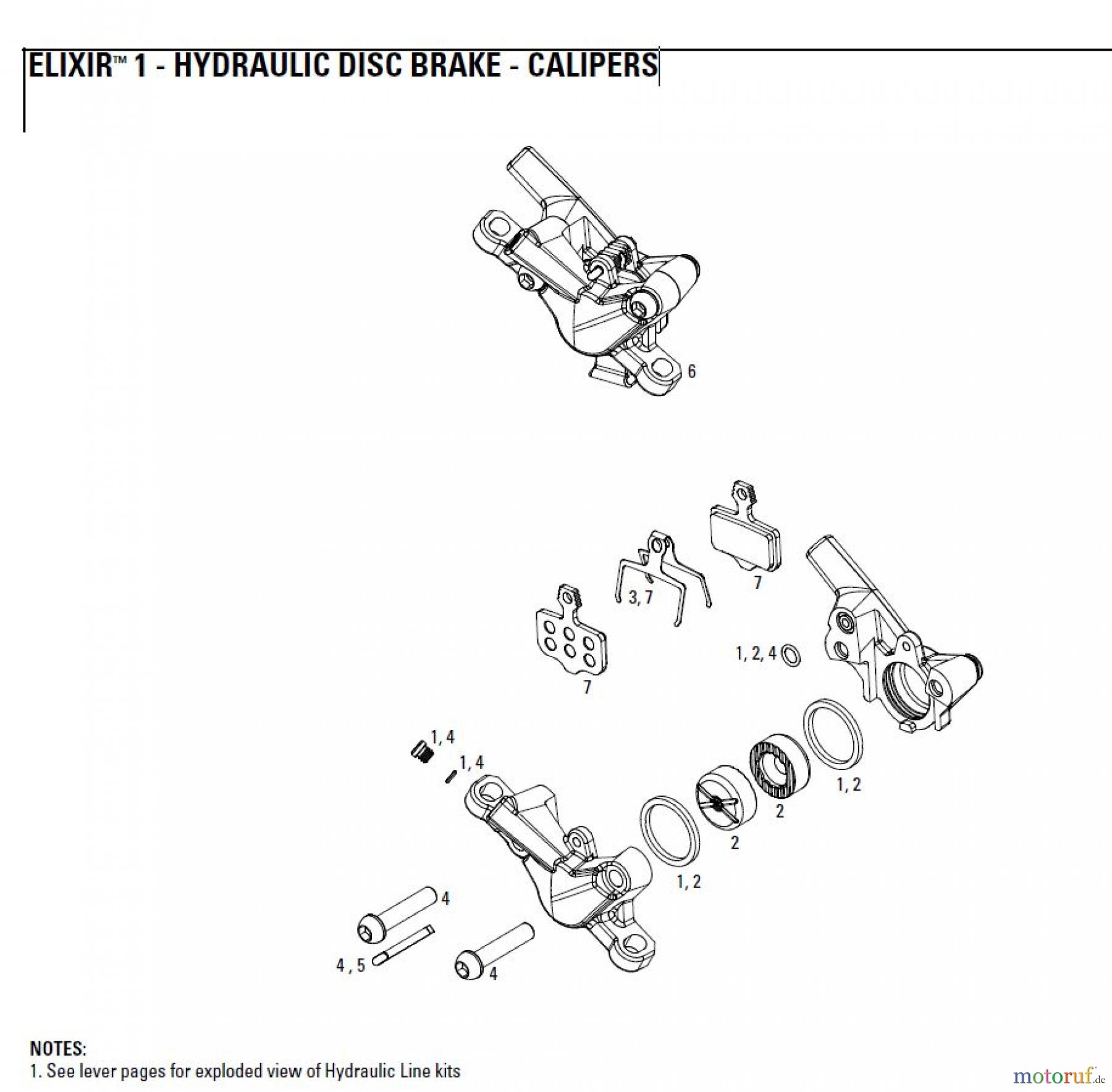 Sram avid HYDRAULIC DISC BRAKE - CALIPERS ELIXIR™ 1 - HYDRAULIC DISC BRAKE - CALIPERS