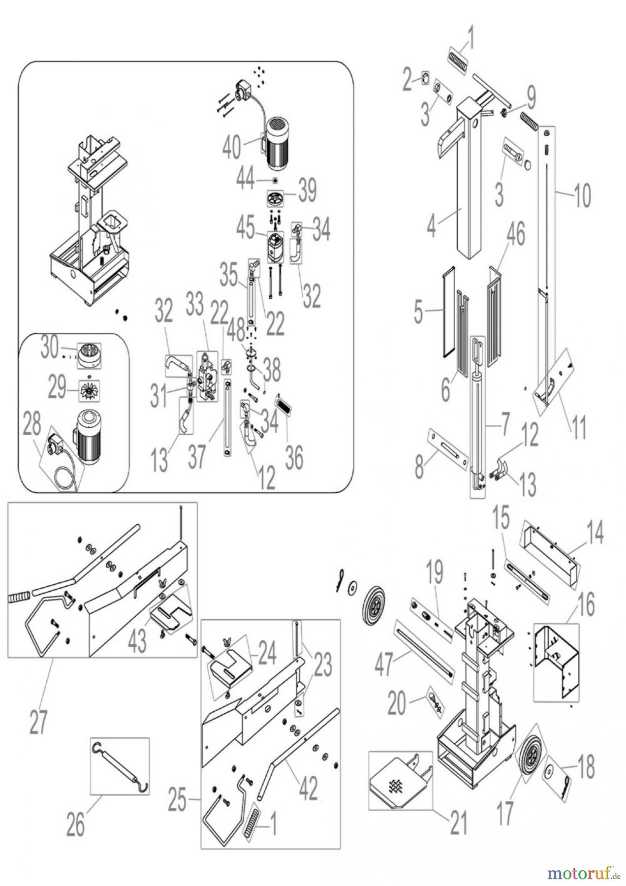  Güde Brennholzbearbeitung Holzspalter 8 bis 10 t Spaltdruck HOLZSPALTER DHH 1050 / 10 TP - 02004  FSL02004-01