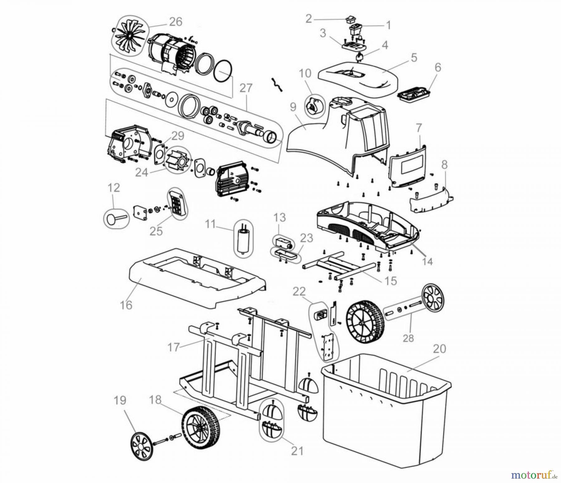  Güde Gartentechnik Häcksler Elektro-Häcksler ELEKTRO GARTENHÄCKSLER GH 2600 - 94064 FSL94064-02