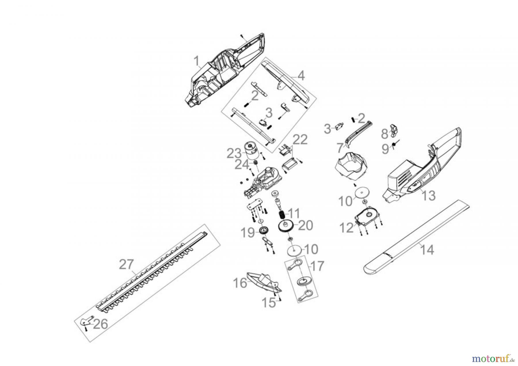  Güde Gartentechnik Heckenscheren Akku-Heckenscheren HECKENSCHERE 540/36 HS - 95718 FSL95718-01