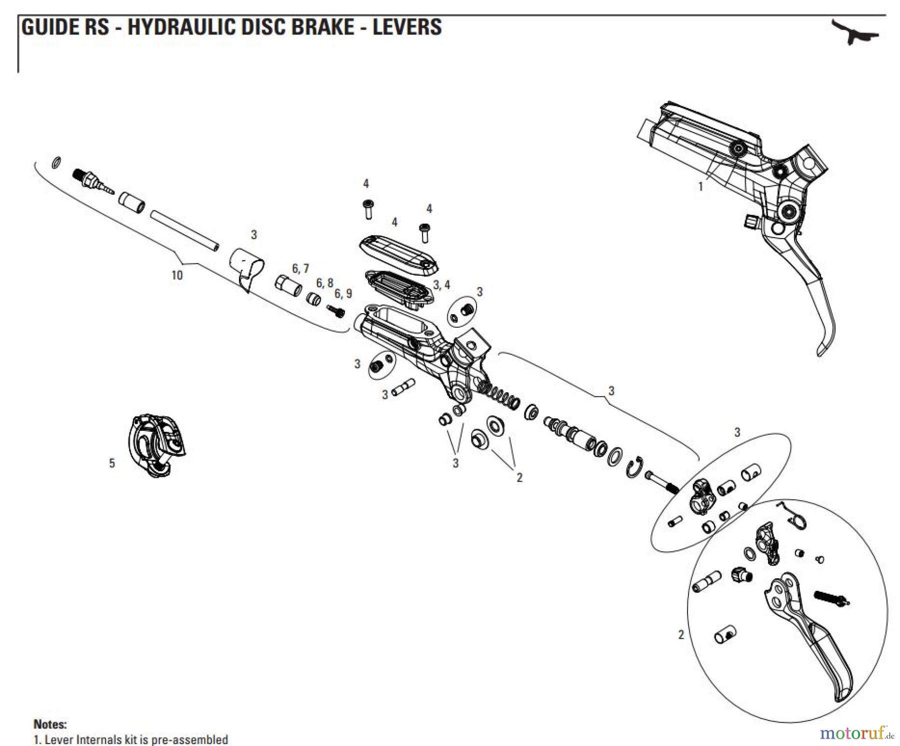  Sram Sram GUIDE RS - HYDRAULIC DISC BRAKE - LEVERS