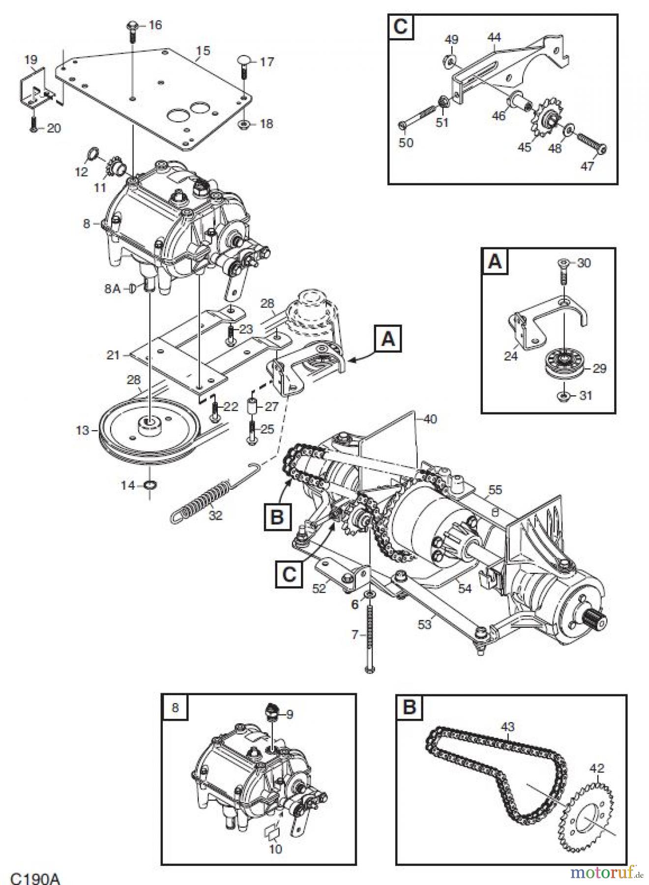  Global Garden Products GGP Frontmäher X1 2009 TRANSMISSION