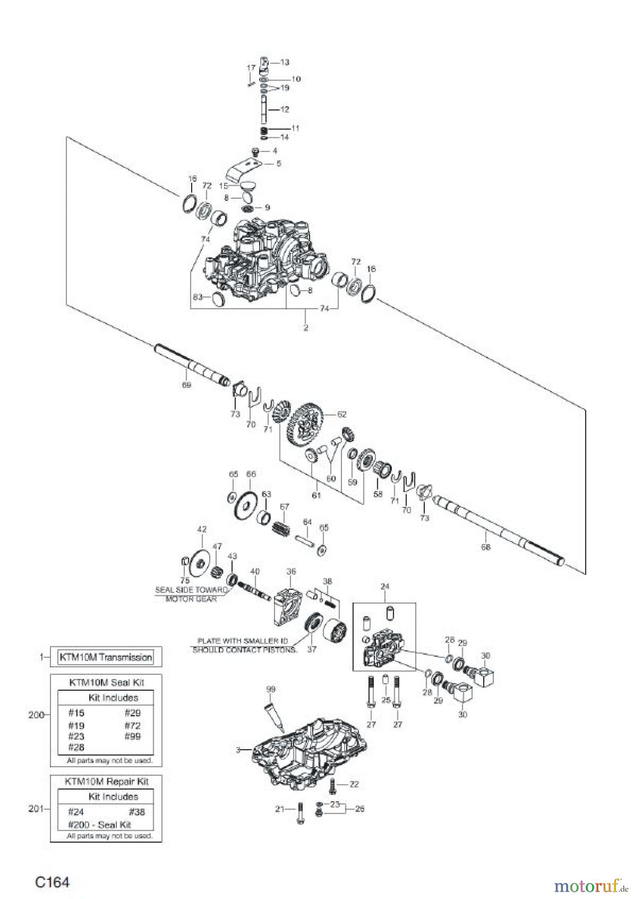  Global Garden Products GGP Frontmäher XK_XK4 SERIES 2008 KANZAKI GETRIEBE KTM 10M 