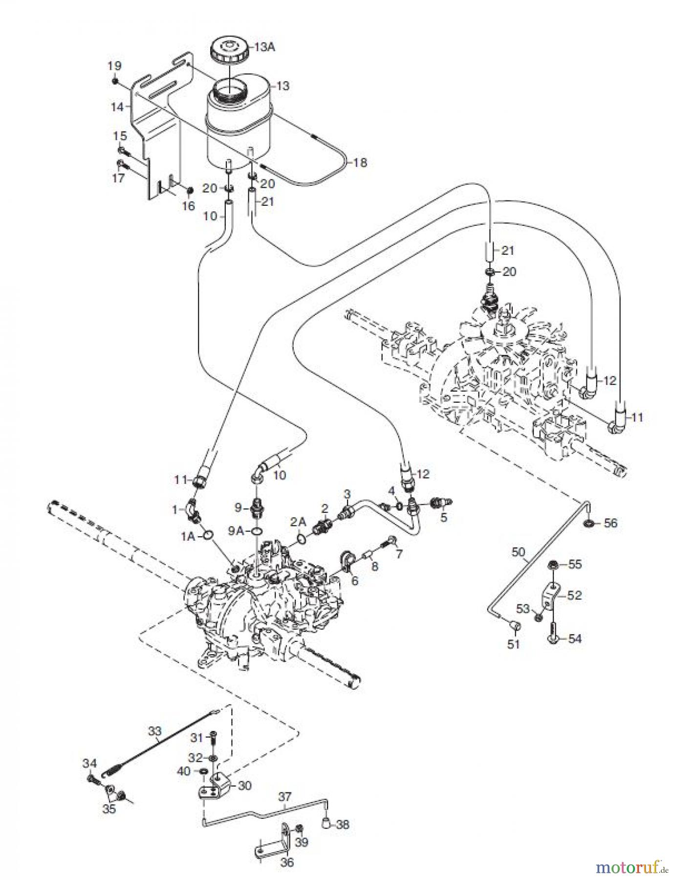  Global Garden Products GGP Frontmäher XK_XK4 SERIES 2009 XK4 160HD TRANSMISSION 4WD (hydraulische Teile) 