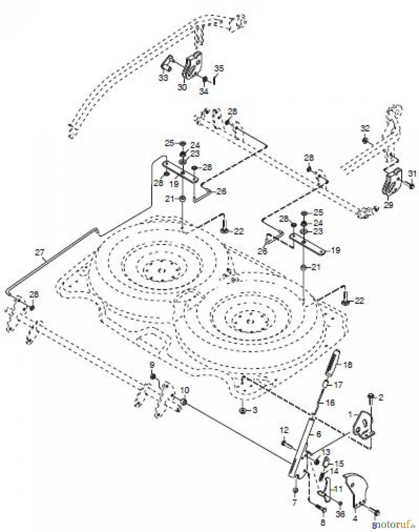 Global Garden Products GGP Frontmäher XM_Series 2006 FRONTMÄHWERK 107 MULCHING REGULIERUNG