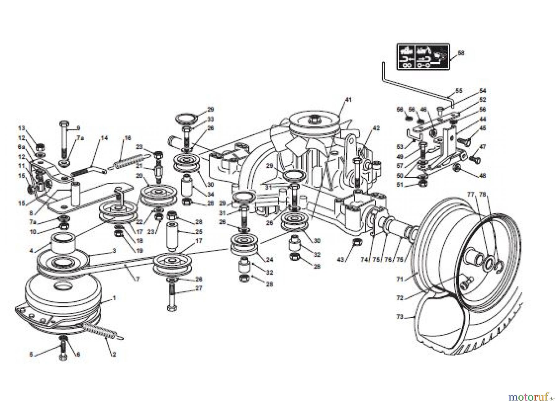 Global Garden Products GGP Aufsitzmäher Sammler Cellecting Pro 2017 TH4S 102 Hydro Transmission Ass.Y