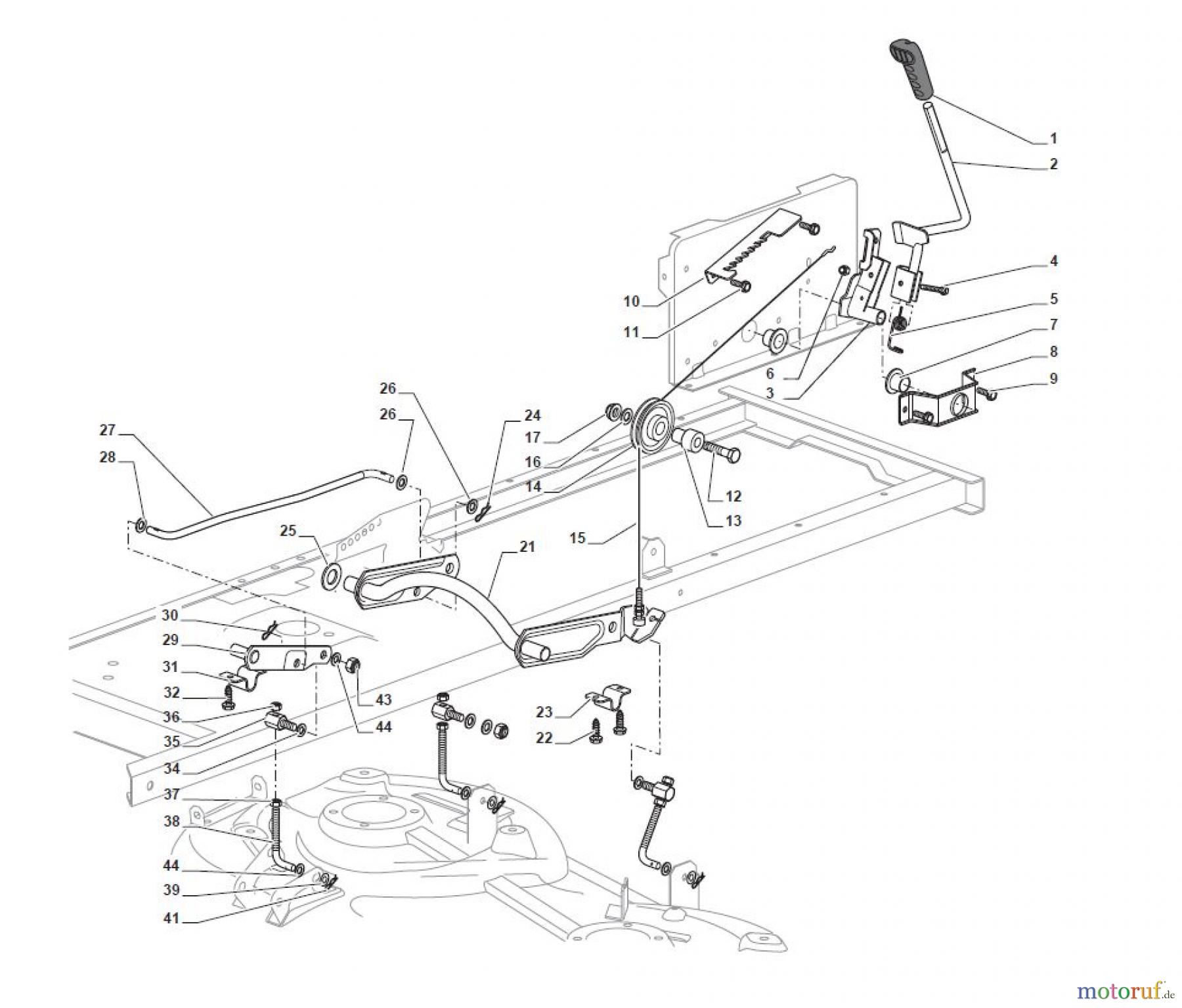 Global Garden Products GGP Aufsitzmäher Sammler Collecting 84cm 2017 MP 84 Cutting Plate Lifting