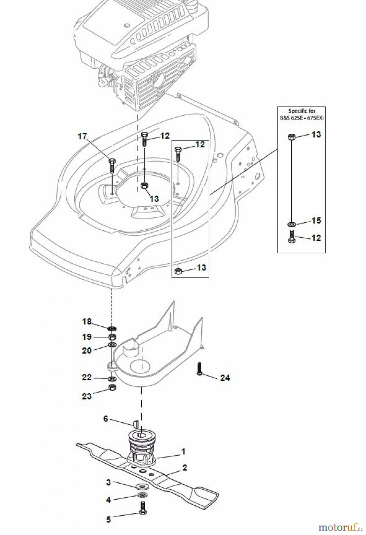 Global Garden Products GGP Rasenmäher Baujahr 2017 Benzin Mit Antrieb 2017 ESL 534 TR Blade and Hub