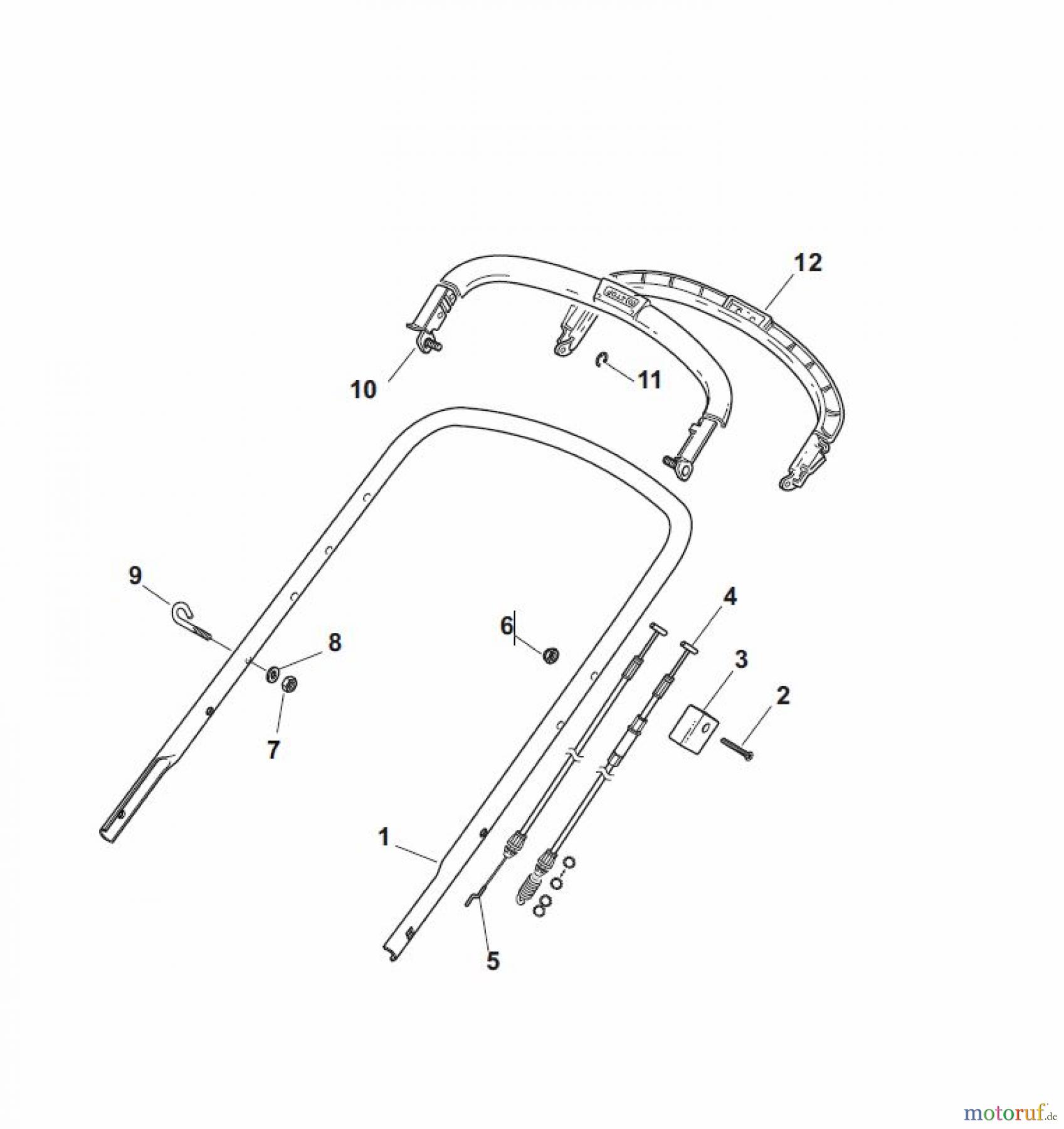 Global Garden Products GGP Rasenmäher Baujahr 2017 Benzin Mit Antrieb 2017 NTL 484 W TR/E 4S - W TRQ/E 4S Handle, Upper Part