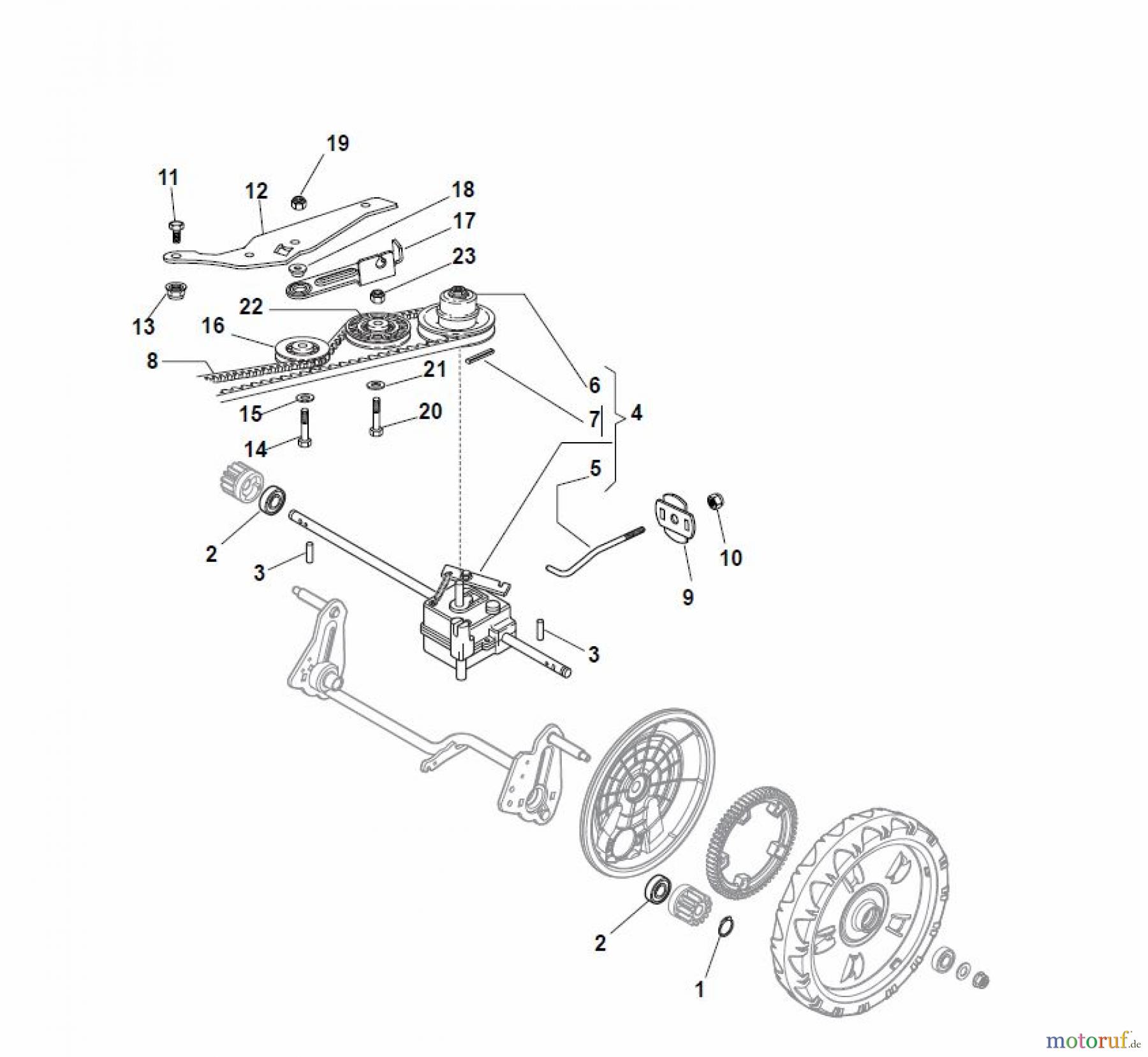  Global Garden Products GGP Rasenmäher Benzin Mit Antrieb 2017 NTL 484 W TR/E 4S - W TRQ/E 4S Transmission