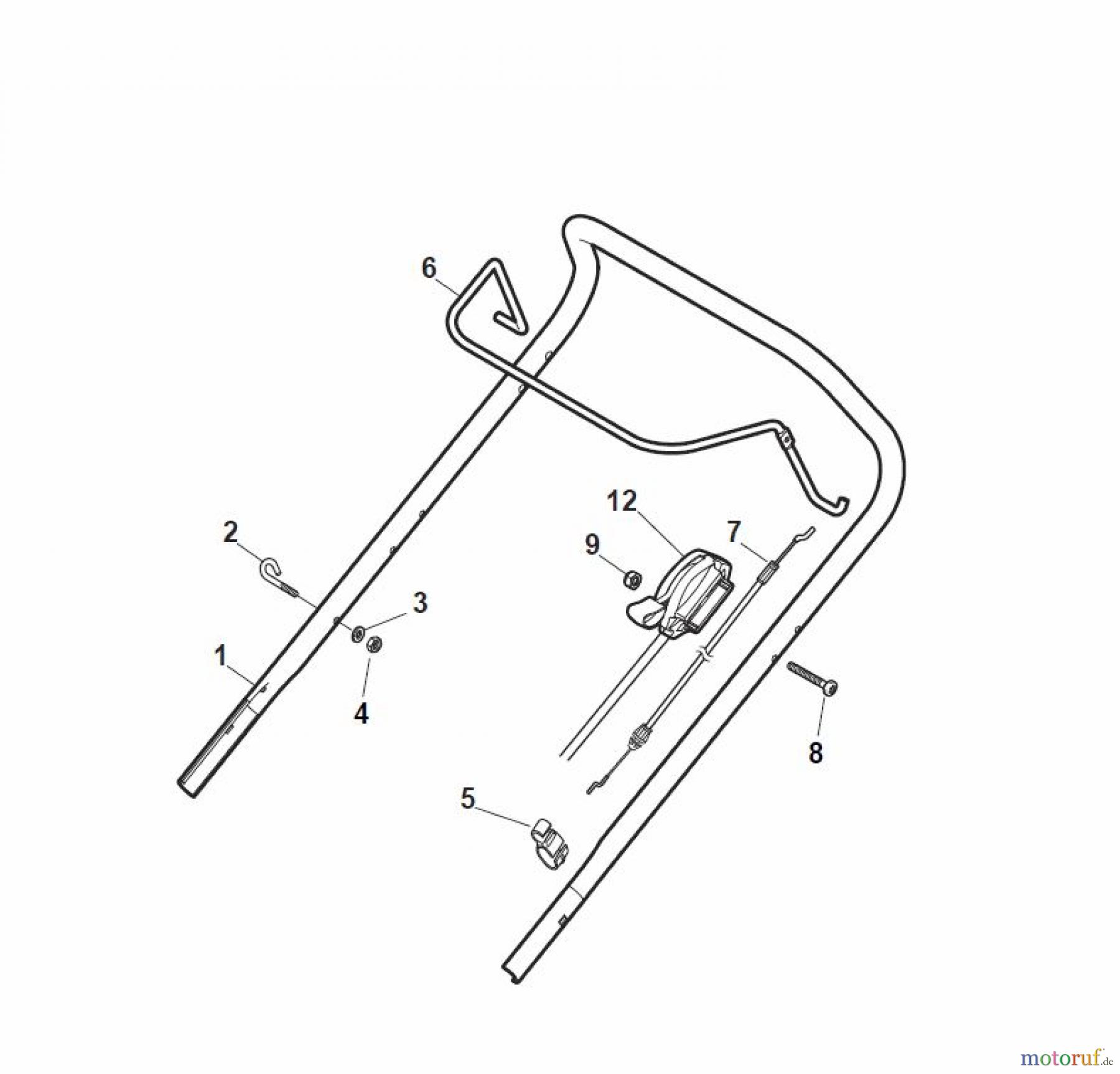 Global Garden Products GGP Rasenmäher Baujahr 2017 Benzin Ohne Antrieb 2017 CRL-CSL 484 - CRL-CSL 484 Q Handle, Upper Part