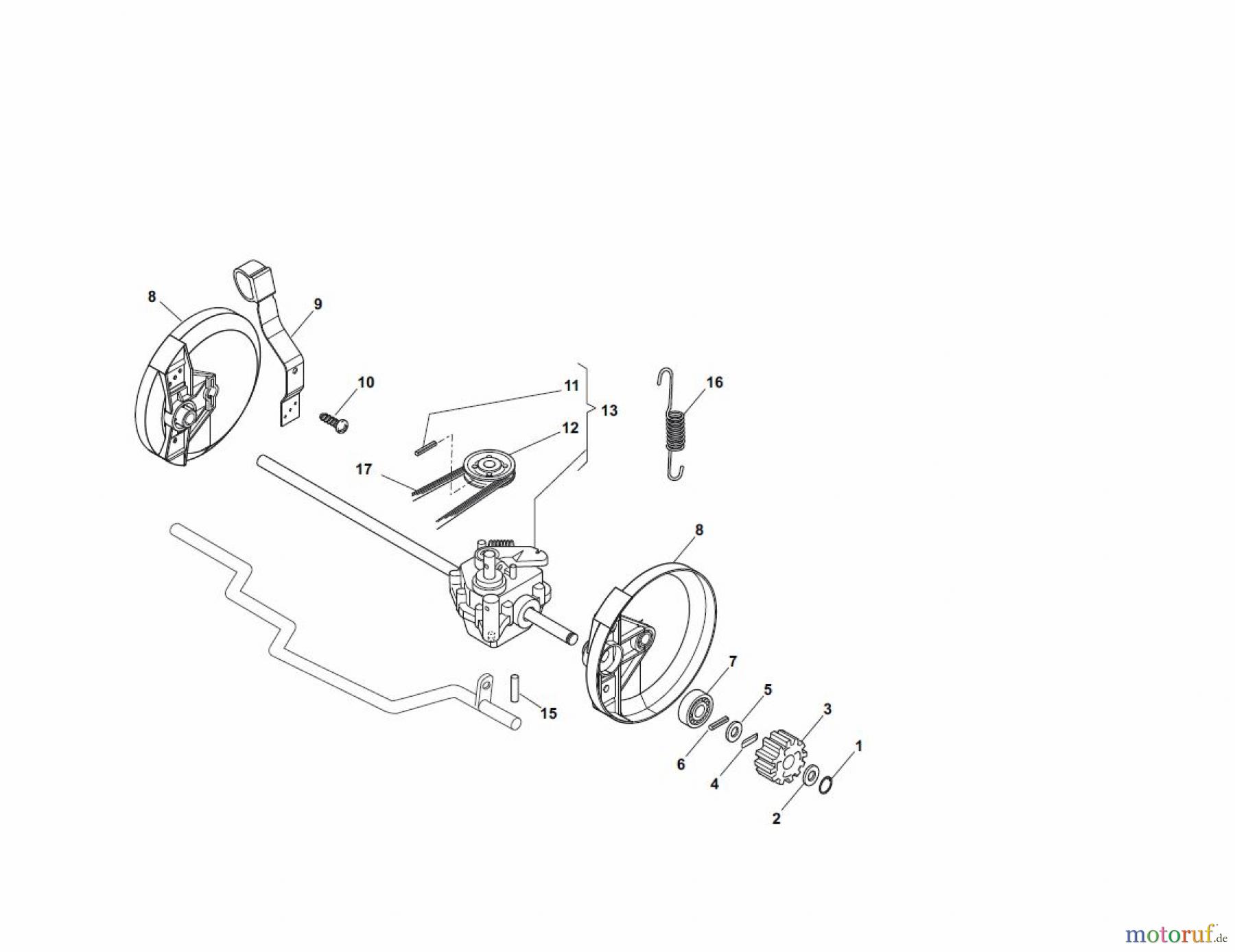  Global Garden Products GGP Rasenmäher Elektro mit Antrieb 2017 ESL 460 TR Transmission