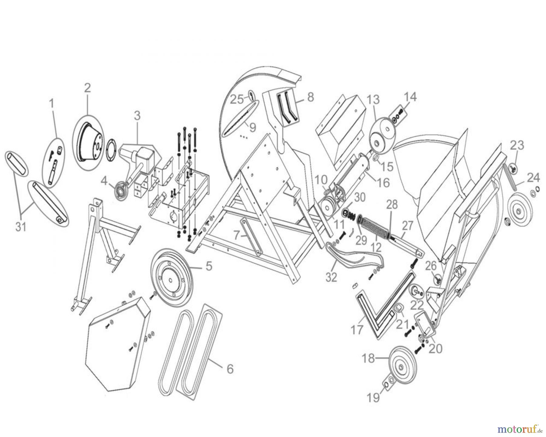  Güde Brennholzbearbeitung Brennholzsägen über 500 mm Ø-Sägeblatt WIPPSÄGE PWS 700 ZR - 75767 FSL75767-01