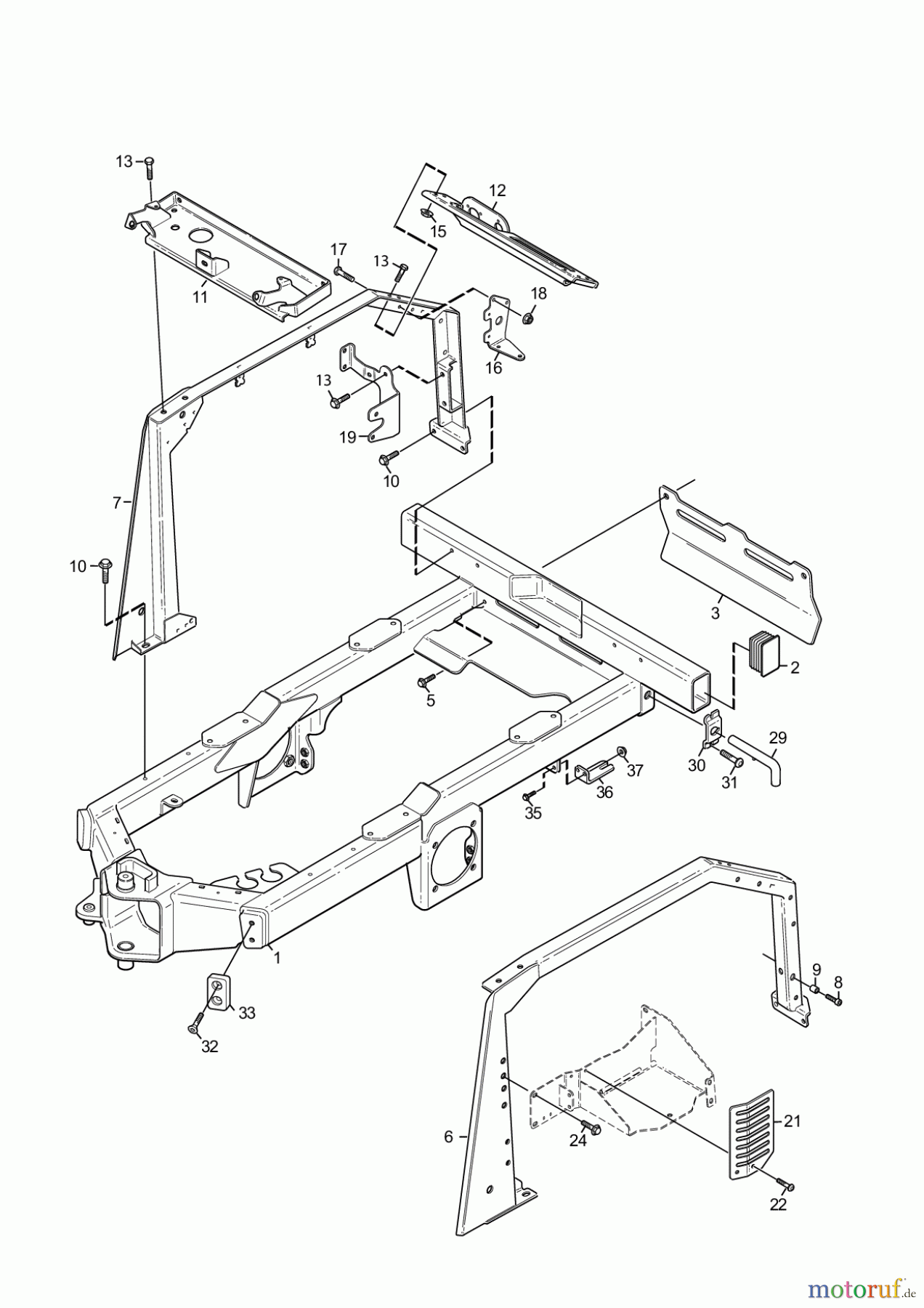  Stiga Frontmäher Baujahr 2017 Titan 2017 TITAN 740 DCR 13-7462-11 - Season 2015 FRAME-REAR