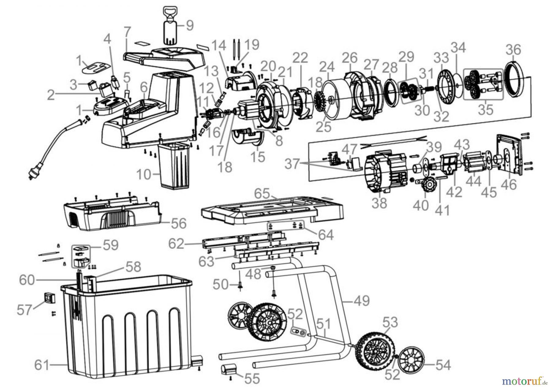 Güde Gartentechnik Häcksler Elektro-Häcksler Gartenhäcksler GH 2802 SILENT Art.-Nr.: 94376 Ersatzteileversion FSL94376-01