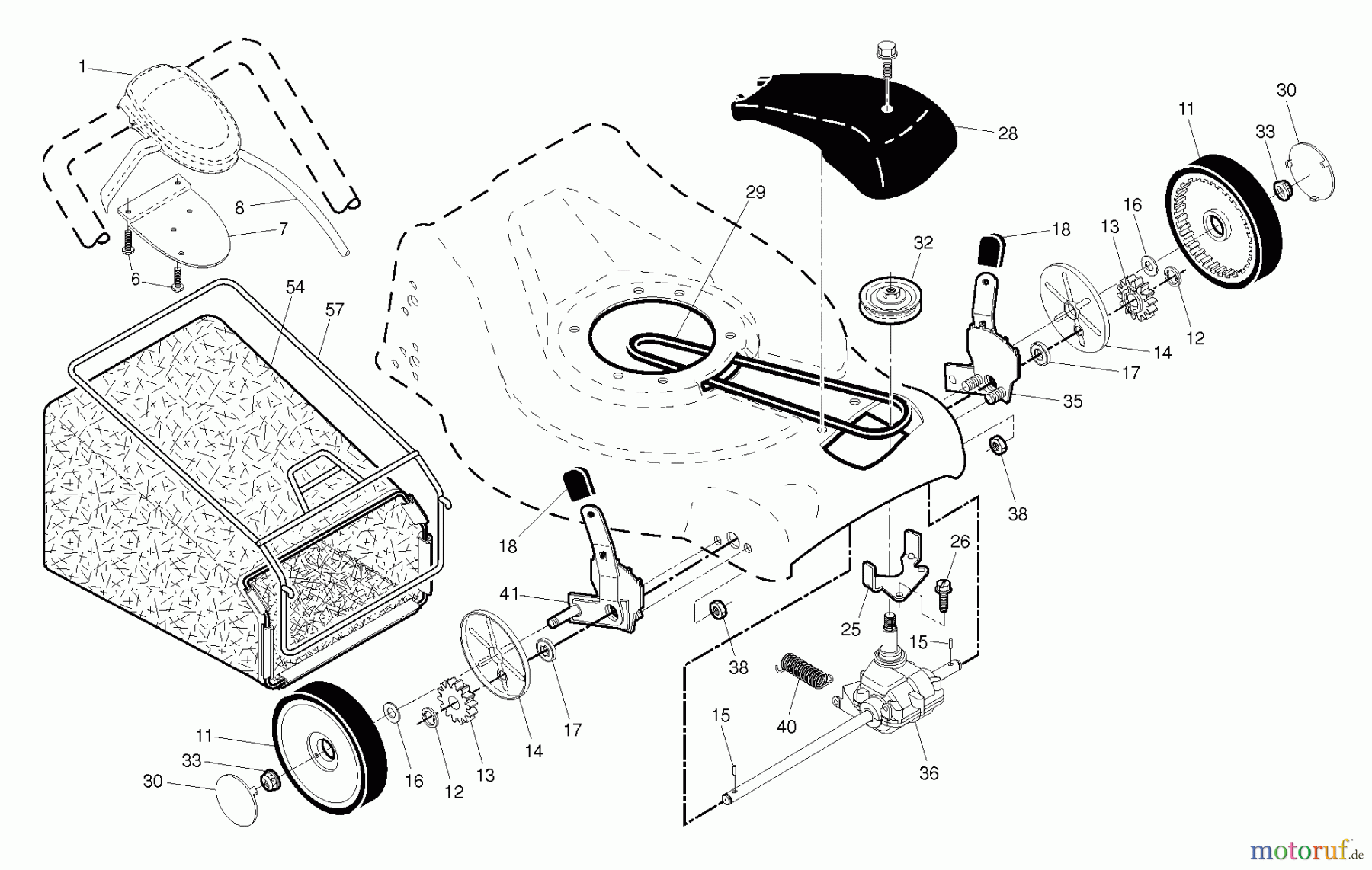  Gardol (Husqvarna) Rasenmäher EDITION 1, 96141025800, 2011-11 Antrieb