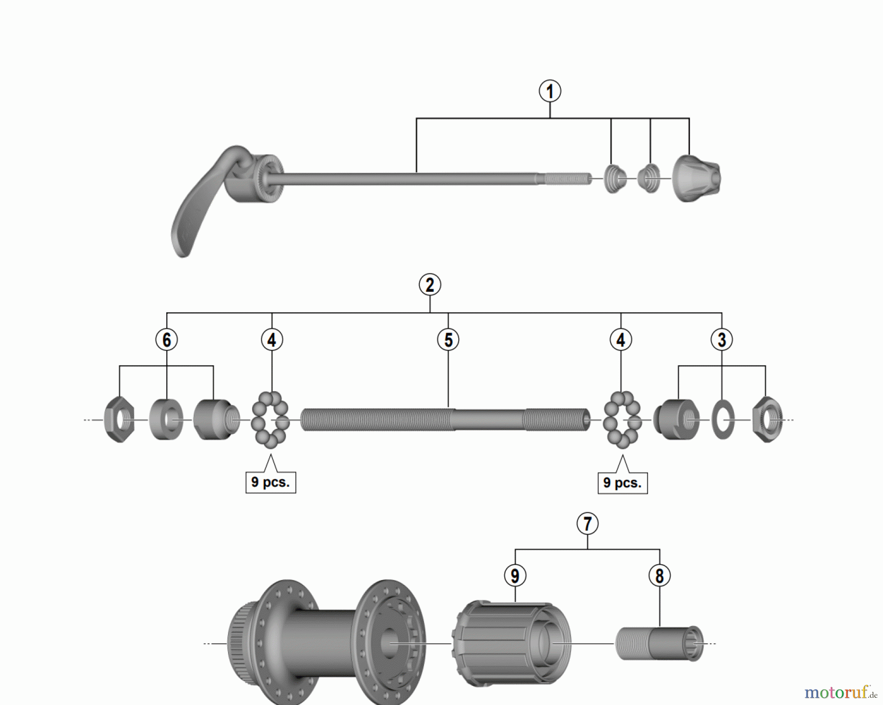  Shimano FH Free Hub - Freilaufnabe FH-RM33