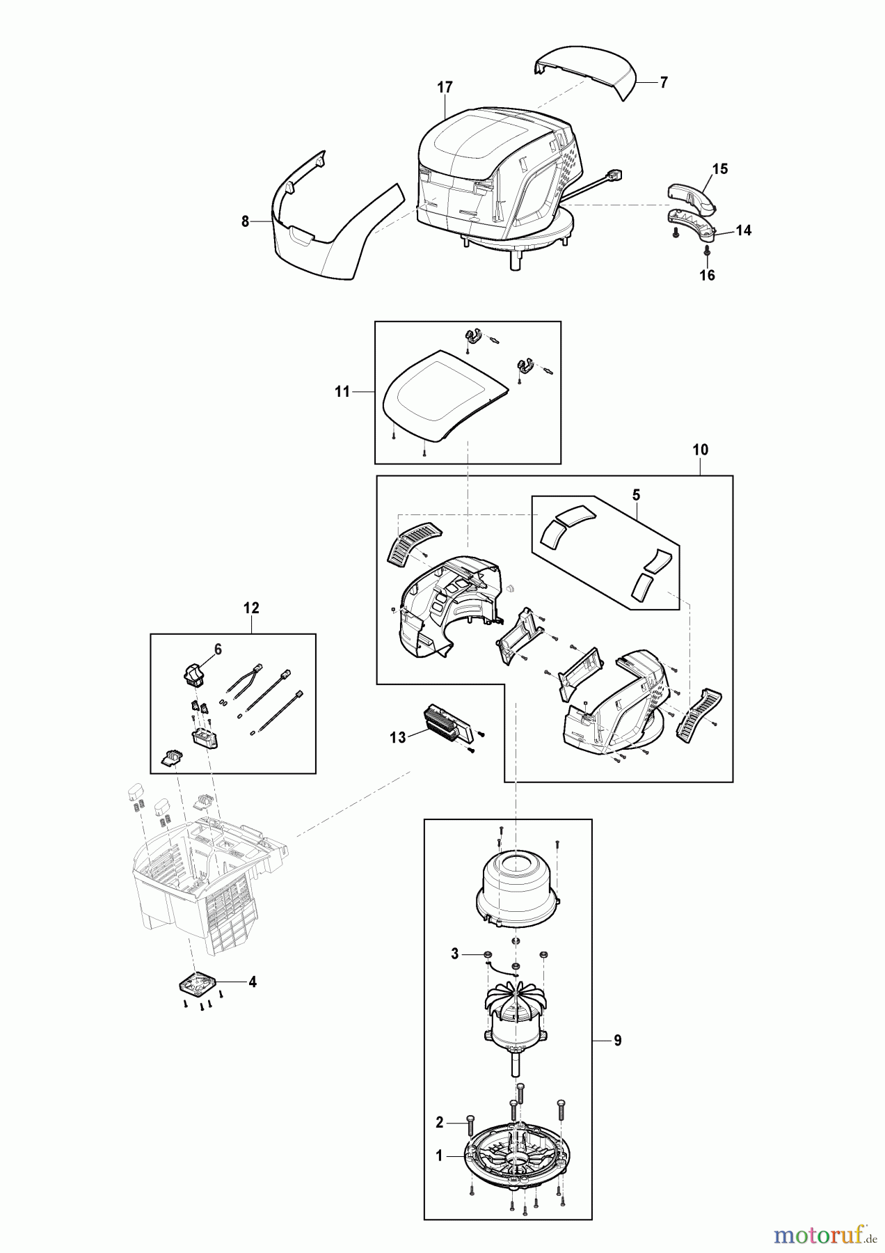 Stiga Rasenmäher Baujahr 2024 Akkurasenmäher Collector 548 AE Kit (2024) 2L0485808/ST1 Elektromotor