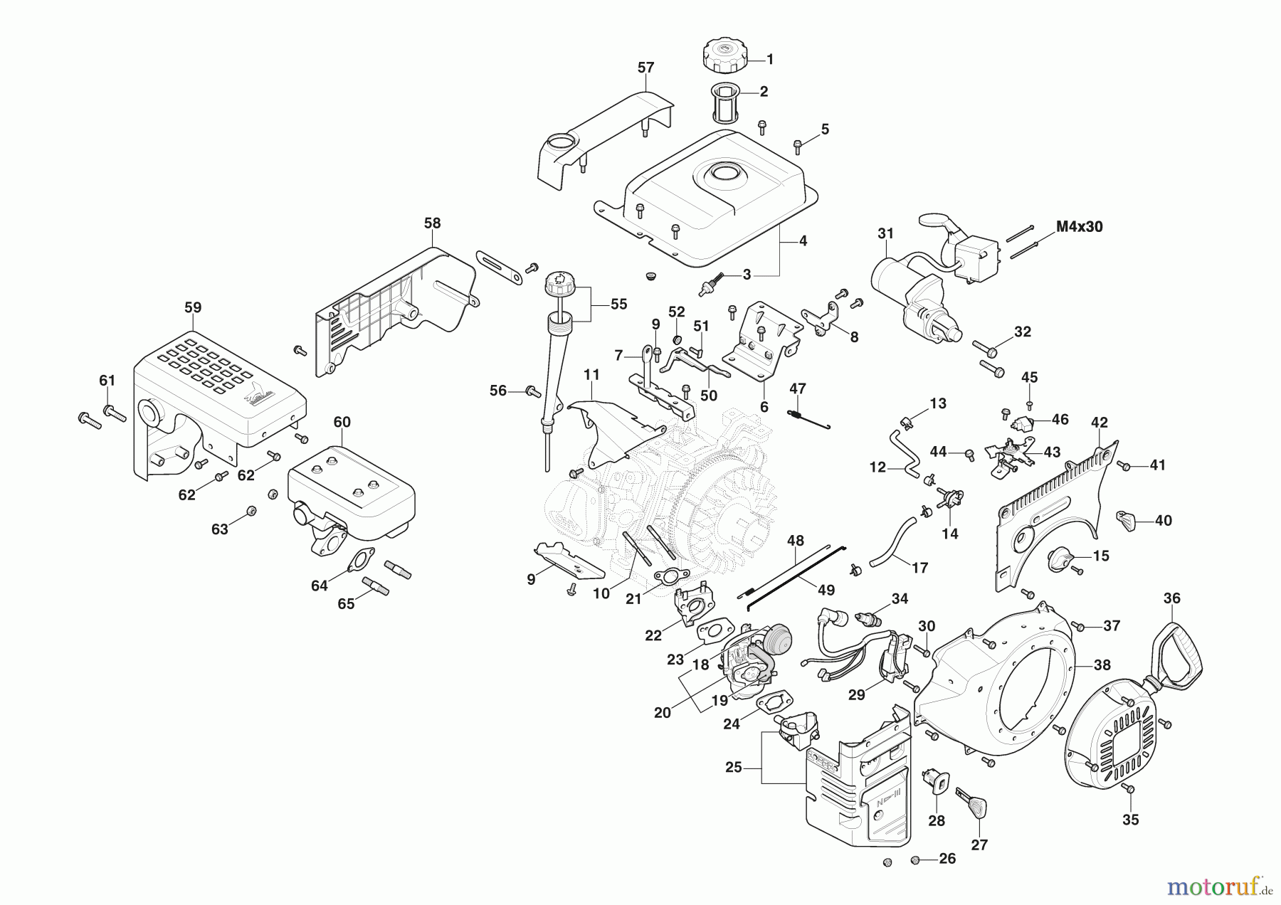 Stiga Schneefräsen Baujahr 2024 ST 6272 P TRAC (2024) 2S2726611/ST1 Motor WS 380 - Set Starter, Tank