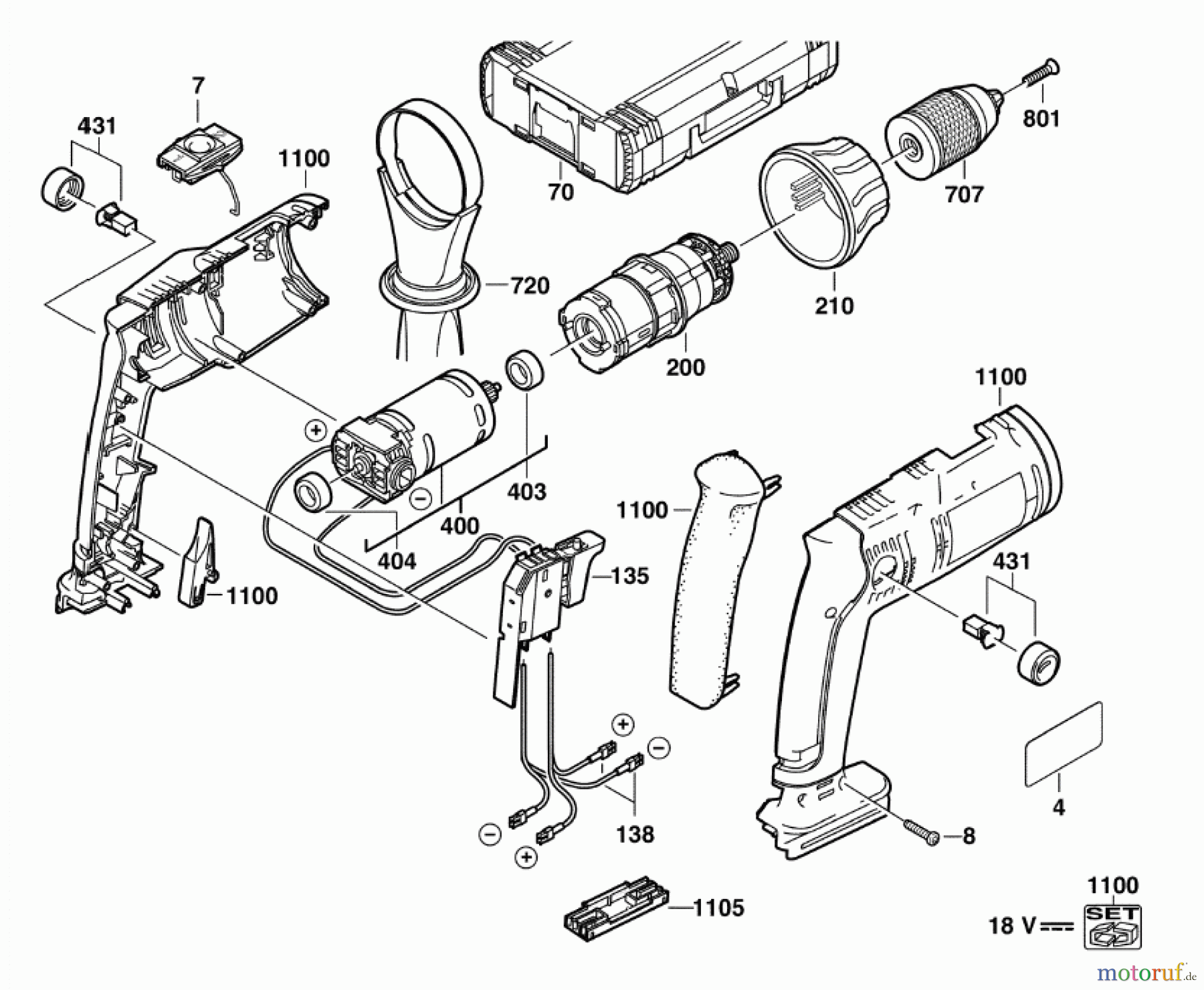  Milwaukee Akku-Geräte Bohren und Meißeln ältere Geräte S18PX AKKU-BOHRSCHRAUBER