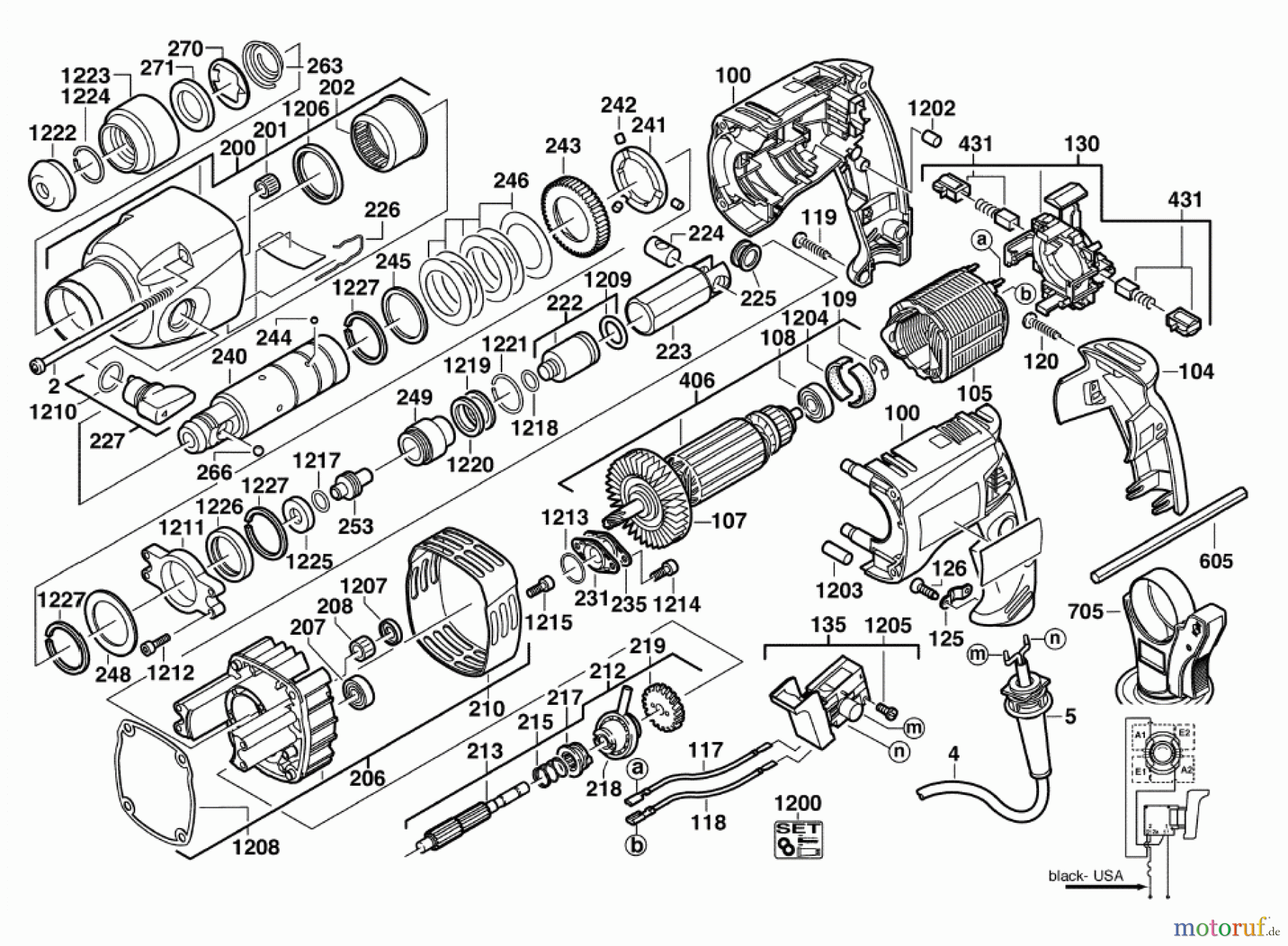  Milwaukee Kabelgeführte Geräte Bohren und Meißeln ältere Geräte Bohrhämmer 5383-9 MILWAUKEE BOHRHAMMER