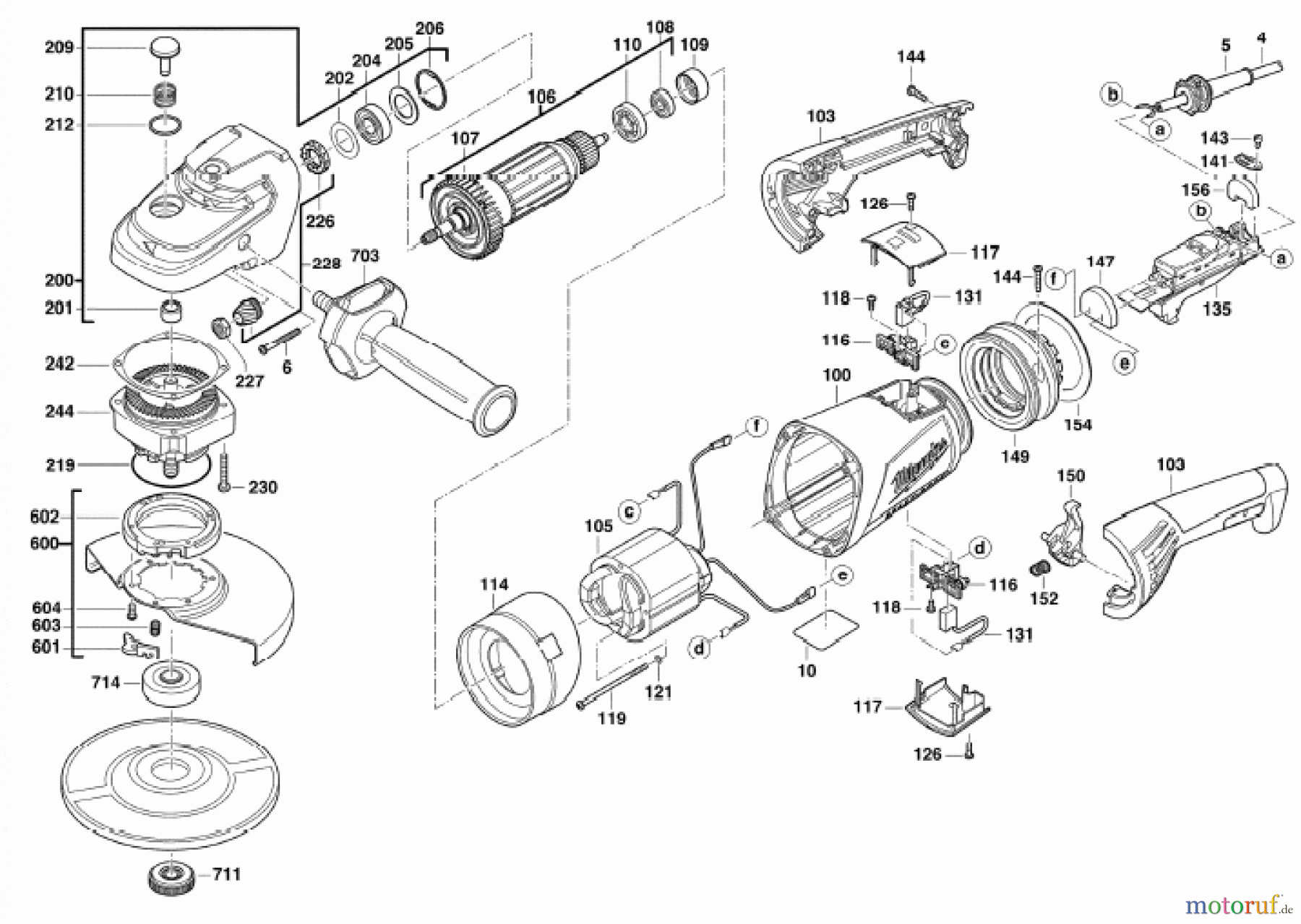 Milwaukee Kabelgeführte Geräte Schleifen und Polieren Schleifer 230mm AGVM24-230GEX WINKELSCHLEIFER