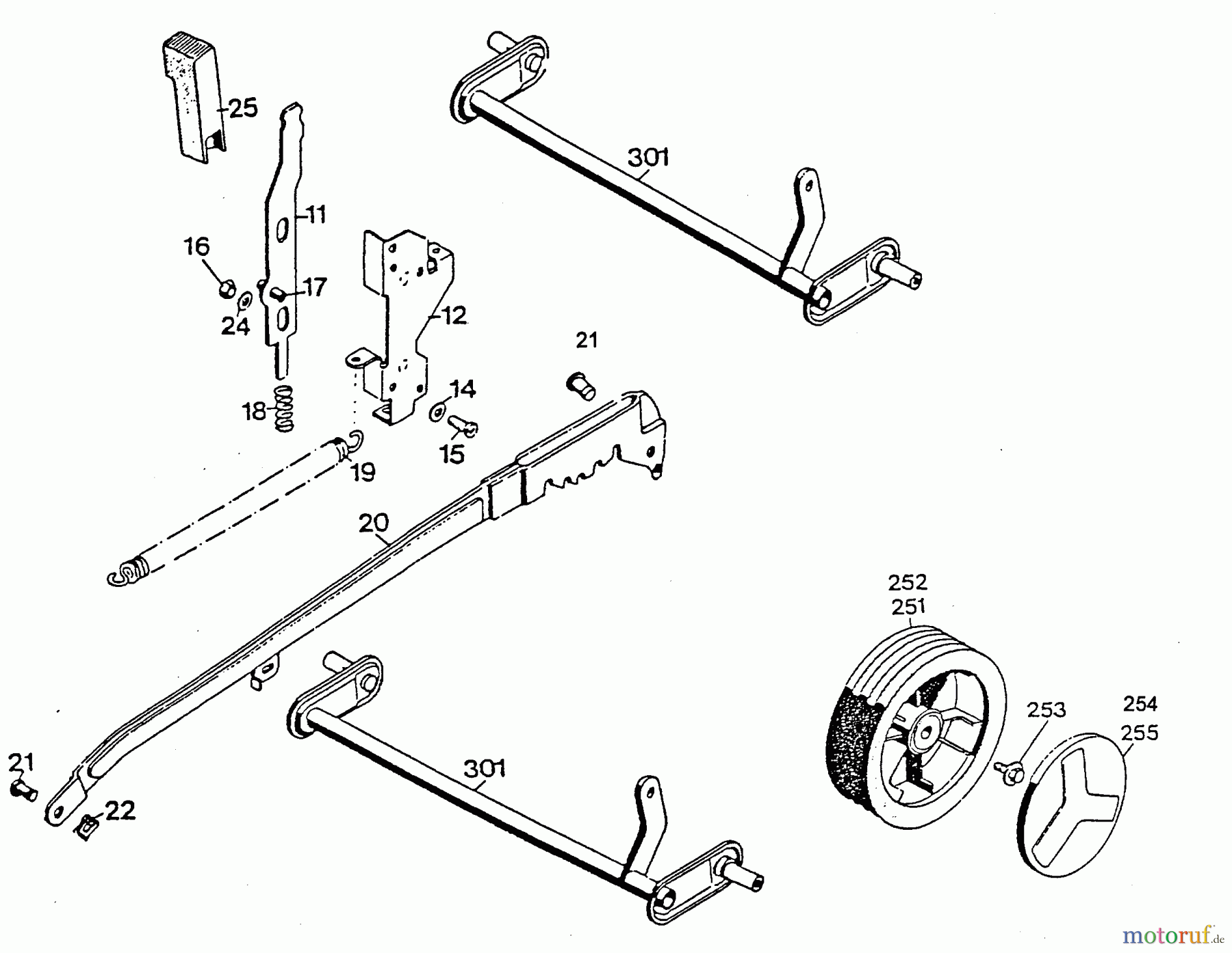  Wolf-Garten Electric mower 6.42 E 4945083 Series D  (1996) Height adjustment, Wheels