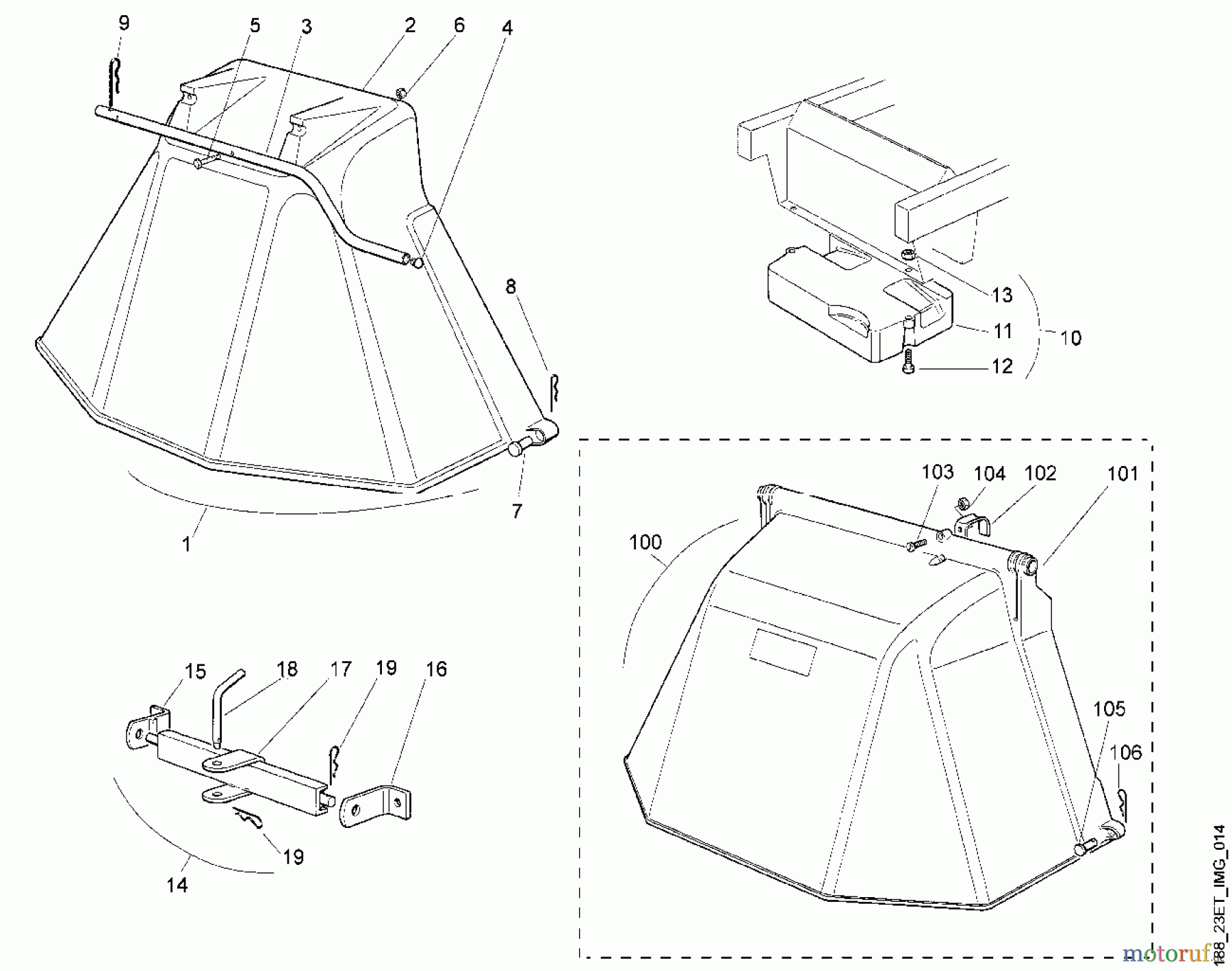  Viking Aufsitzmäher Aufsitzmäher MT 740 Modell 1999, 2000 M - Zubehörteile