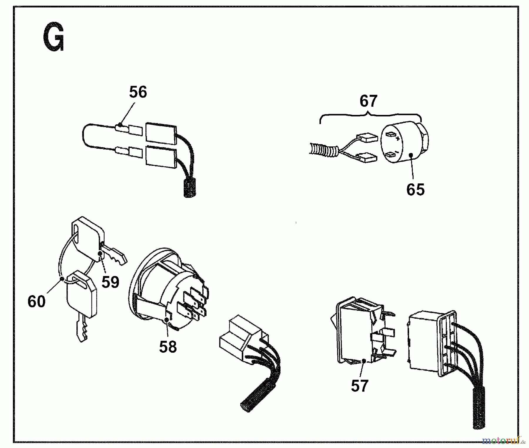  Wolf-Garten Lawn tractors Trac OHV 7 6205000 Series B  (2003) Electric parts