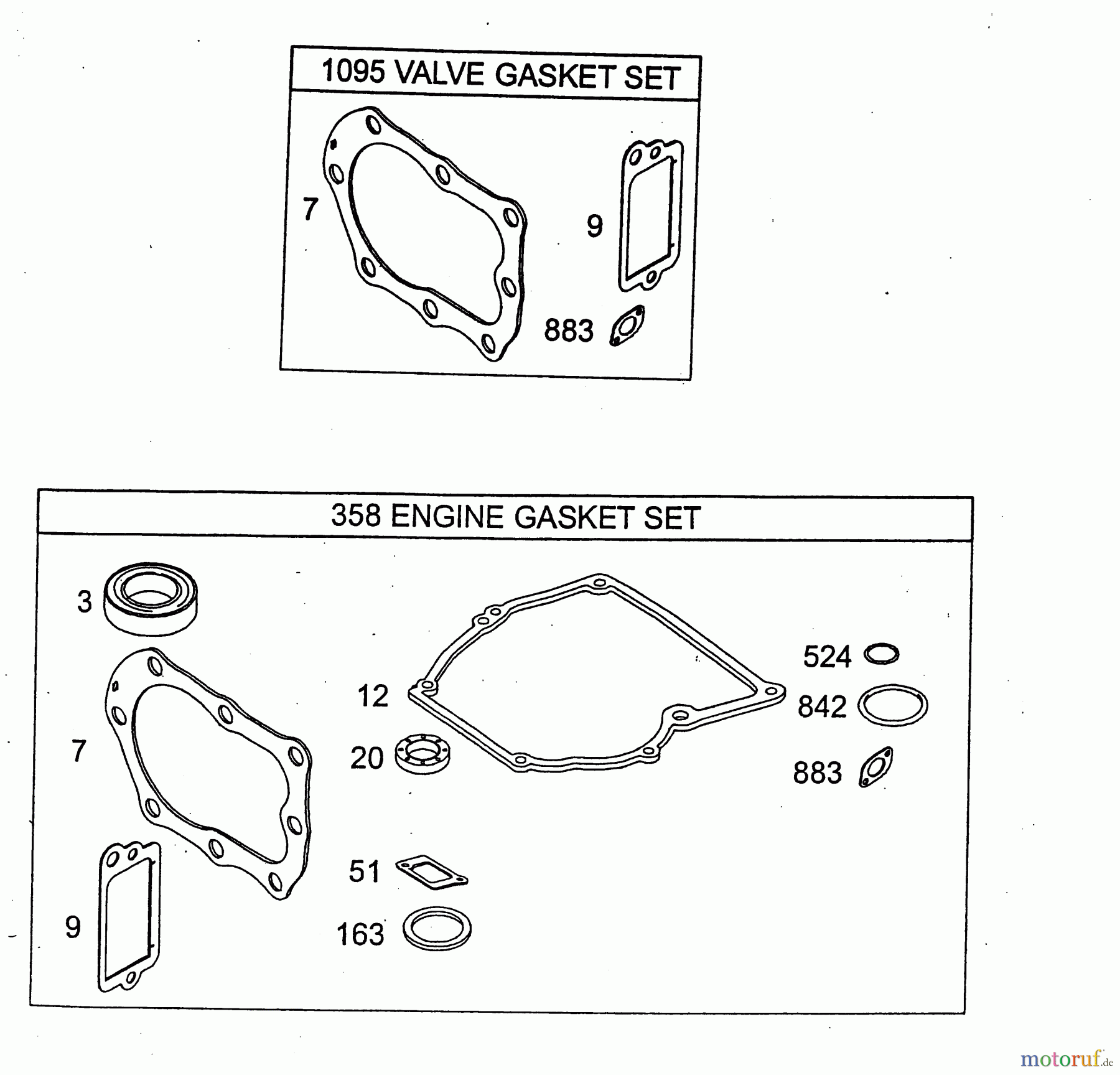 Wolf-Garten Petrol engines Briggs&Stratton Quattro 40 2056000 (2003) Seal Set