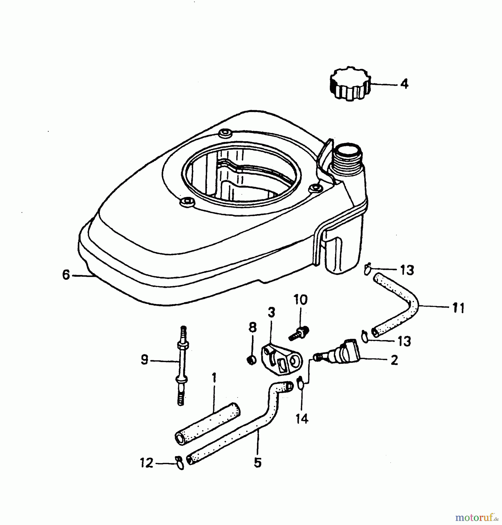  Wolf-Garten Petrol engines Honda GCV 160 2098000-160  (2004) Fuel tank