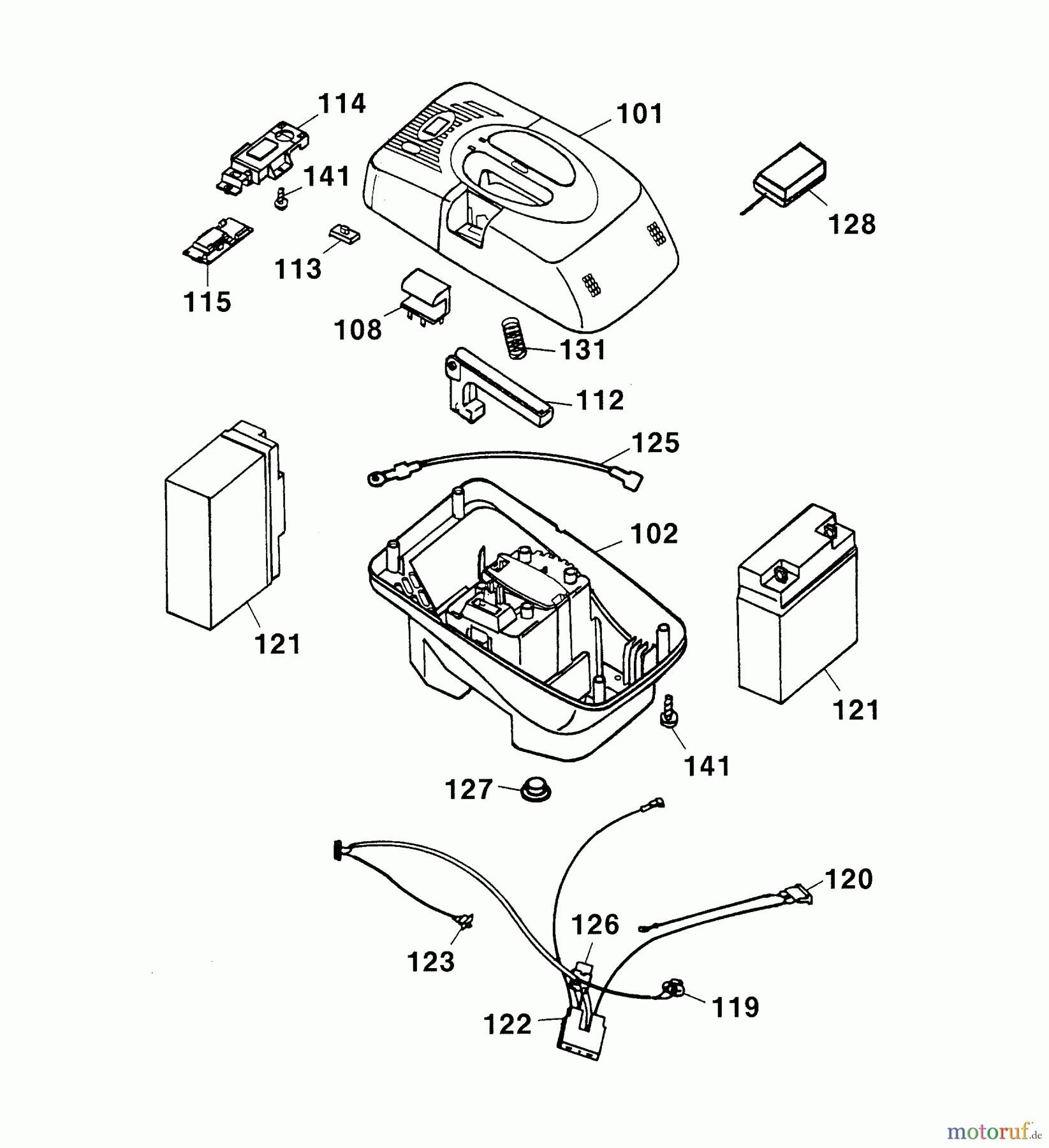 Wolf-Garten Battery mower Premio 40 AC 4044000 Series C (2004) Exchange lead battery