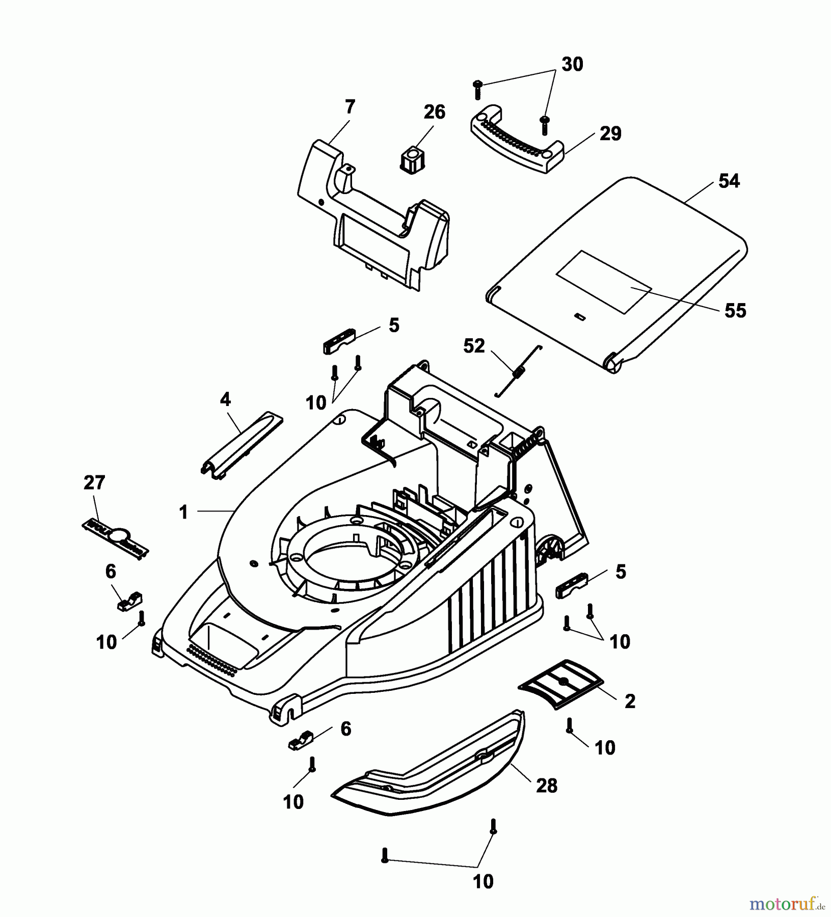  Wolf-Garten Petrol mower 2.40 BS 4001004 Series A  (2003) Deck housing