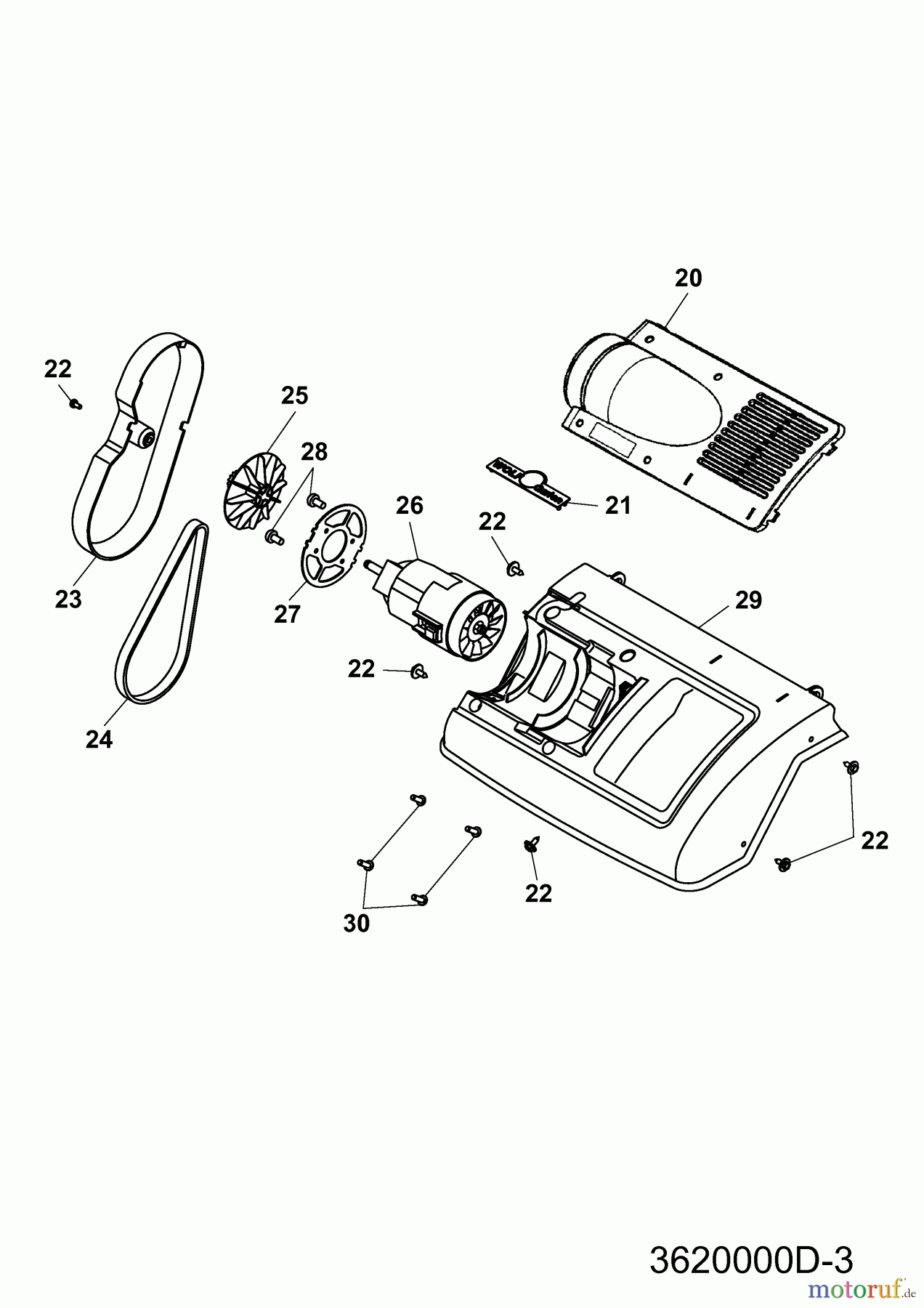  Wolf-Garten Groomer UL 33 E 3620000 Series D  (2007) Electric motor, Belt