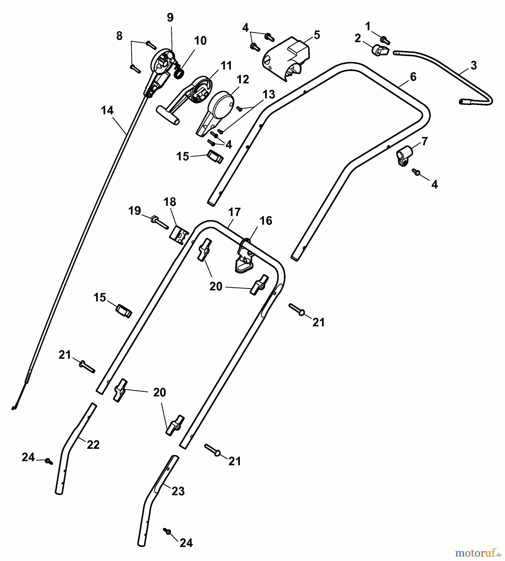  Wolf-Garten Electric verticutter UV 30 EV 13 3630785 Series E  (2008) Handle