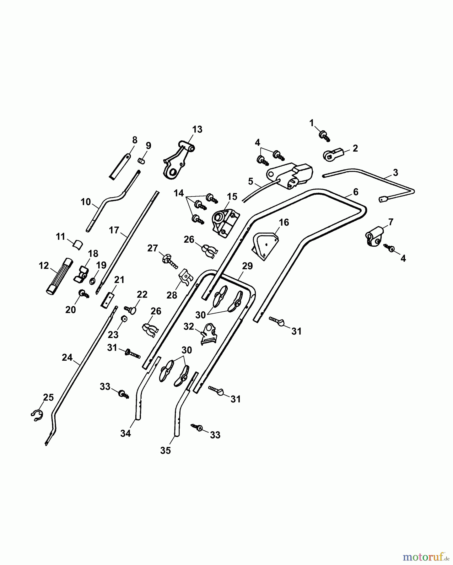 Wolf-Garten Electric verticutter UV 30 EV plus 3630883 Series A (2007) Handle