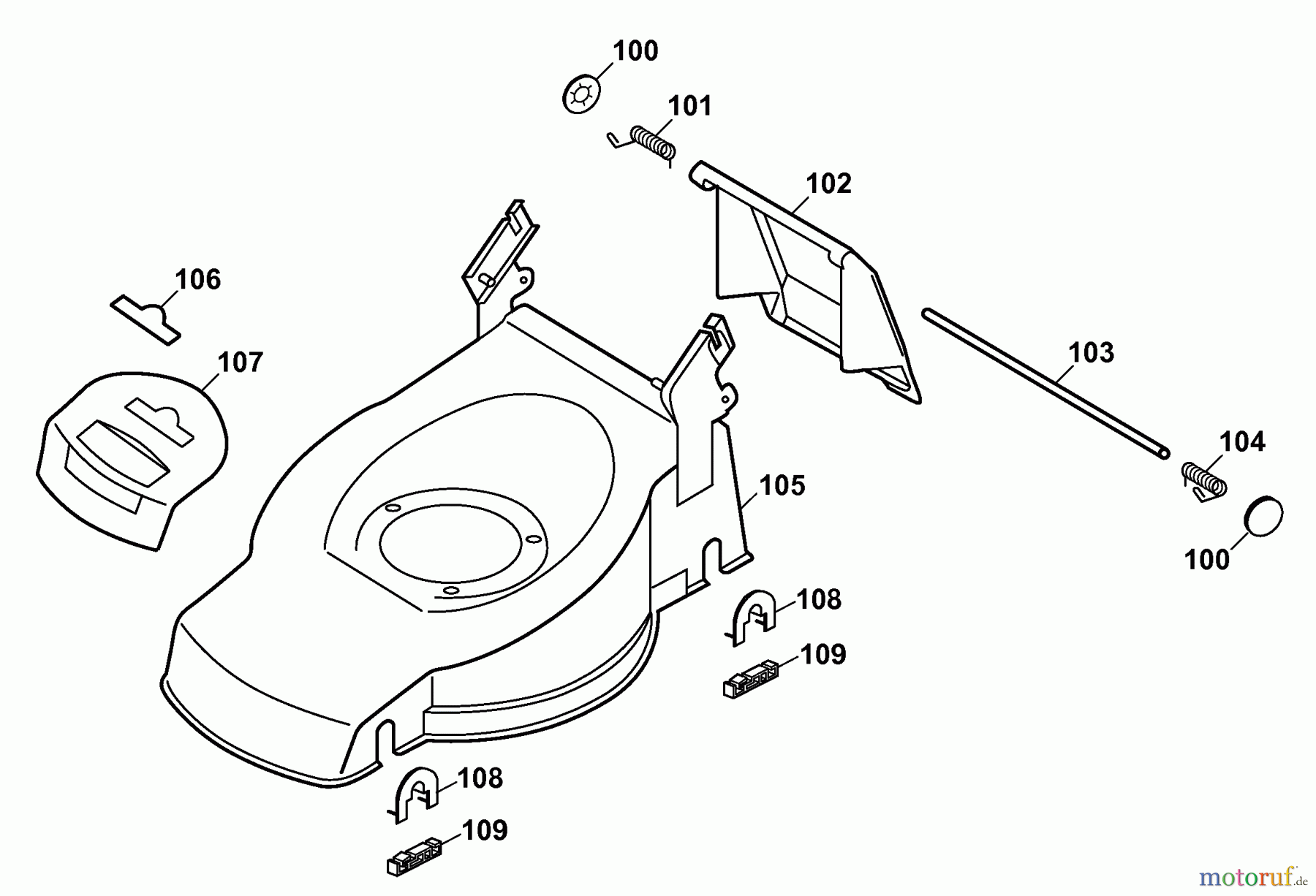 Wolf-Garten Petrol mower 2.42 B 4212000 Series E (2009) Deck housing