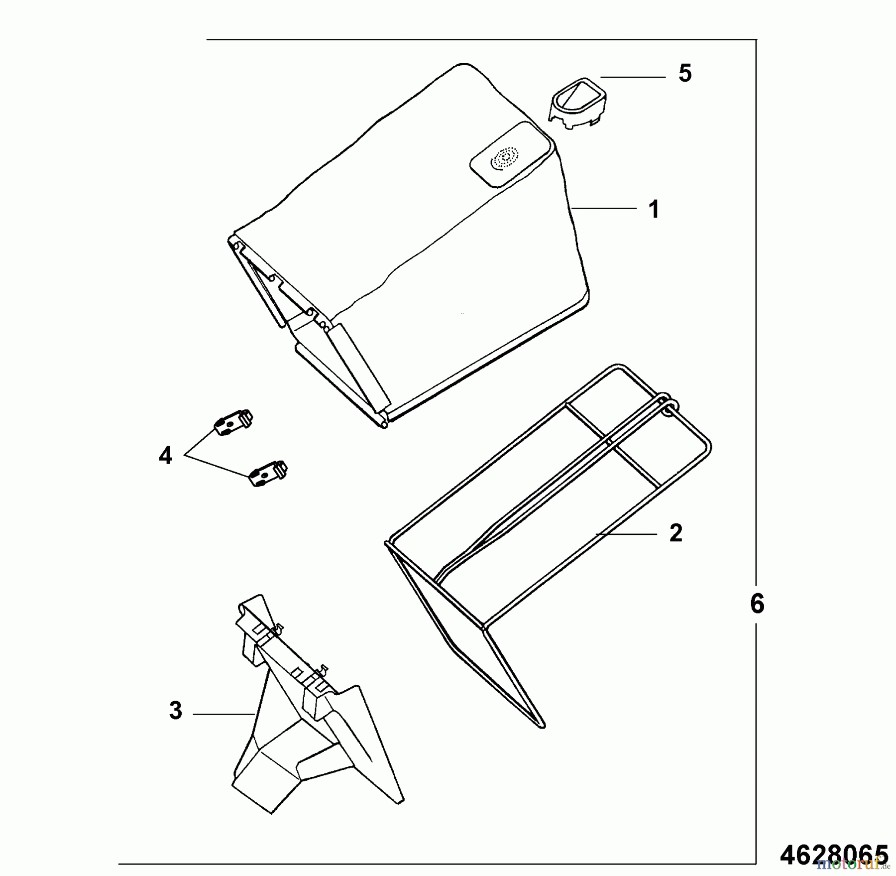  Wolf-Garten Petrol mower Power Edition 40 TM 4014000 Series D  (2005) Grass bag