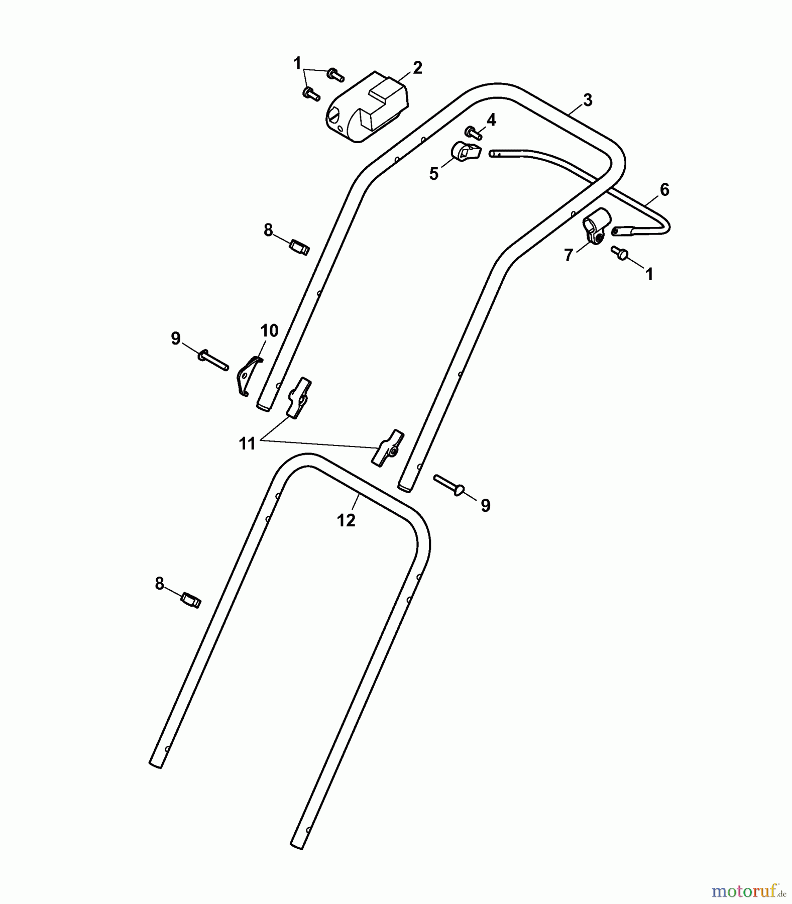  Wolf-Garten Battery mower Compact plus 34 AC 4908000 Series B  (2006) Handle