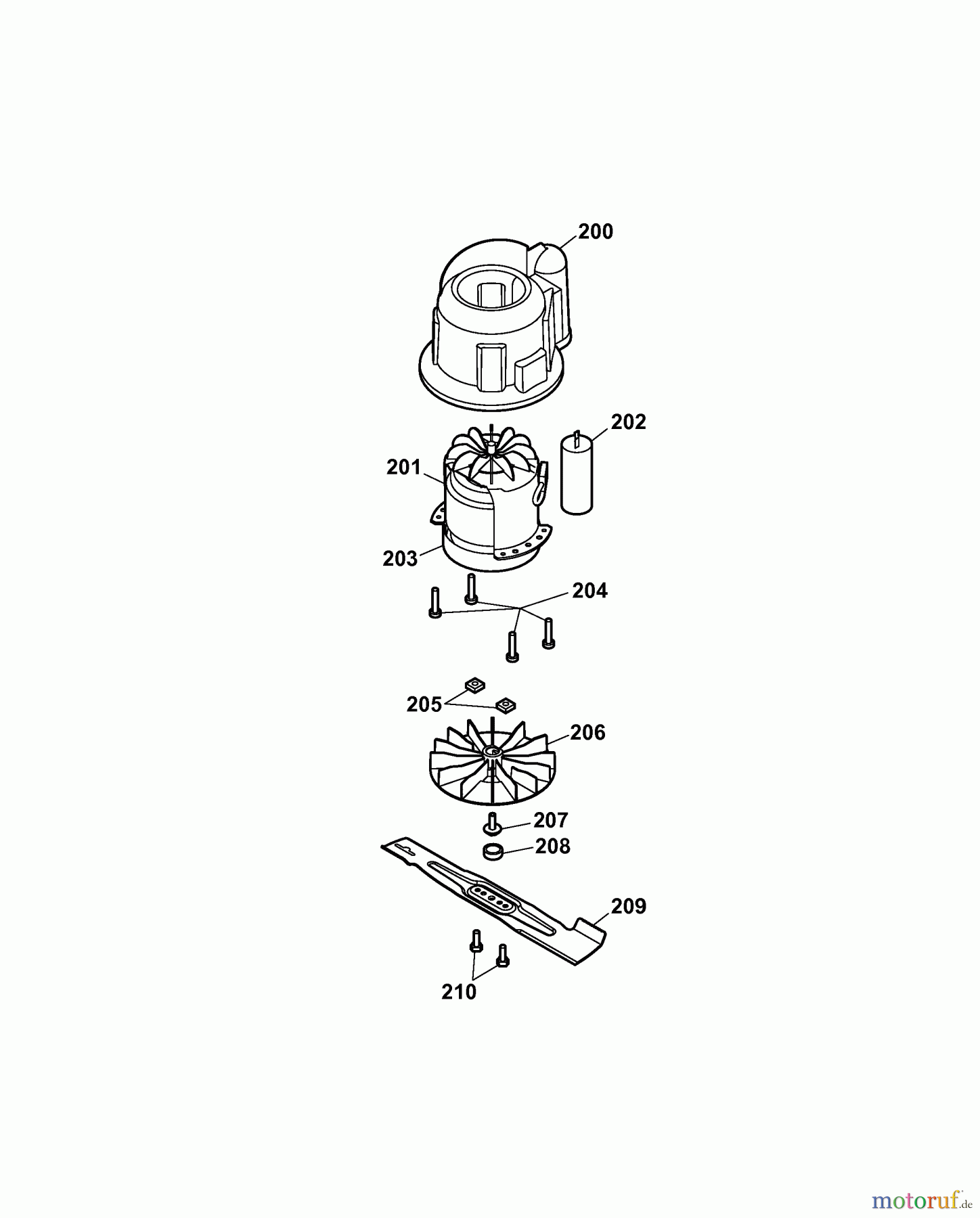 Wolf-Garten Electric mower 2.37 E 4917003 Series B (2007) Blade, Blade adapter, Engine