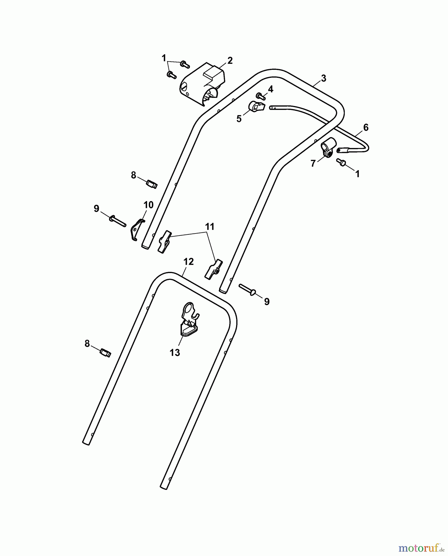  Wolf-Garten Electric mower 2.37 EK 4917004 Series B  (2007) Handle