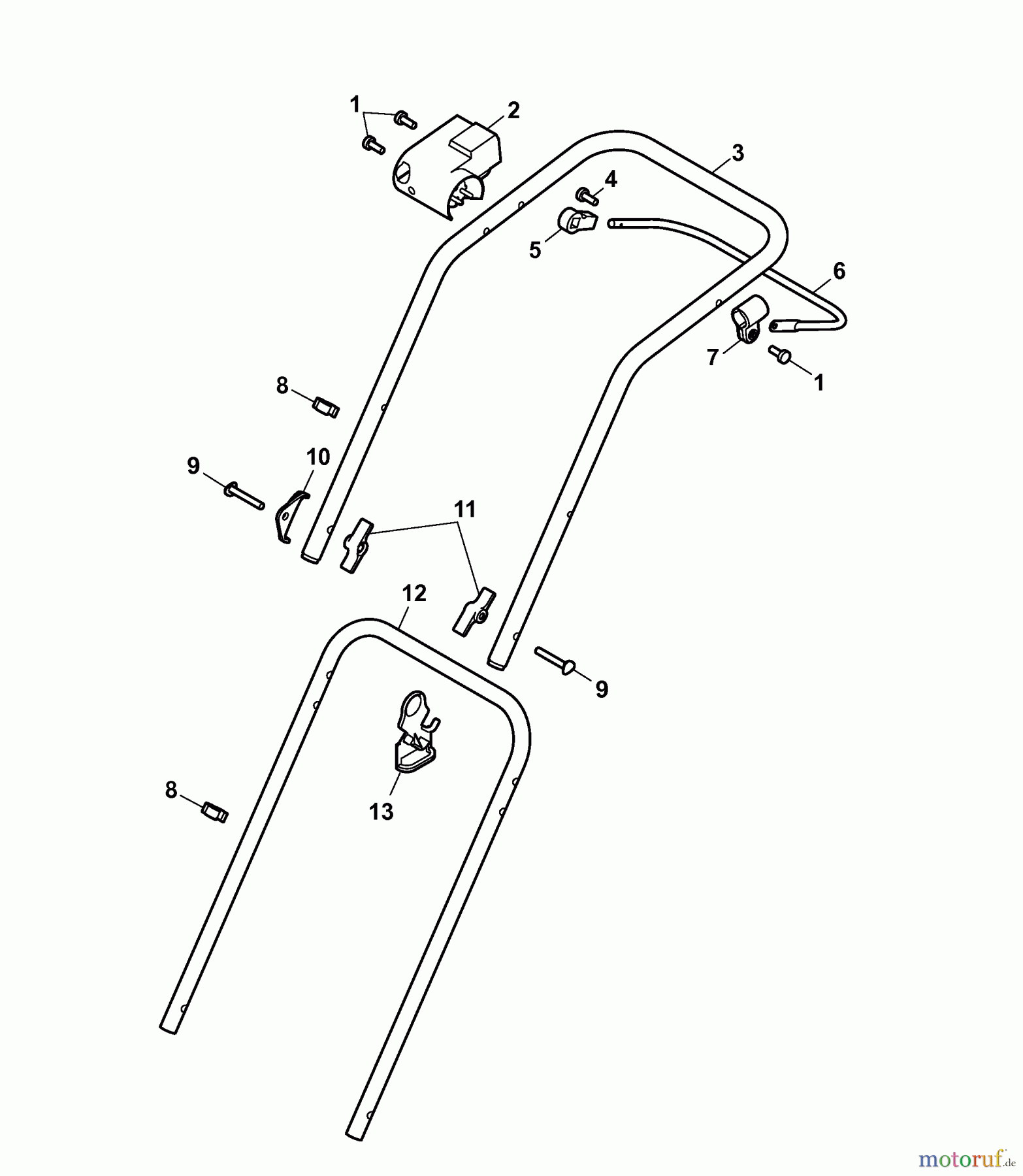  Wolf-Garten Electric mower 2.37 XC 4917006 Series C  (2007) Handle