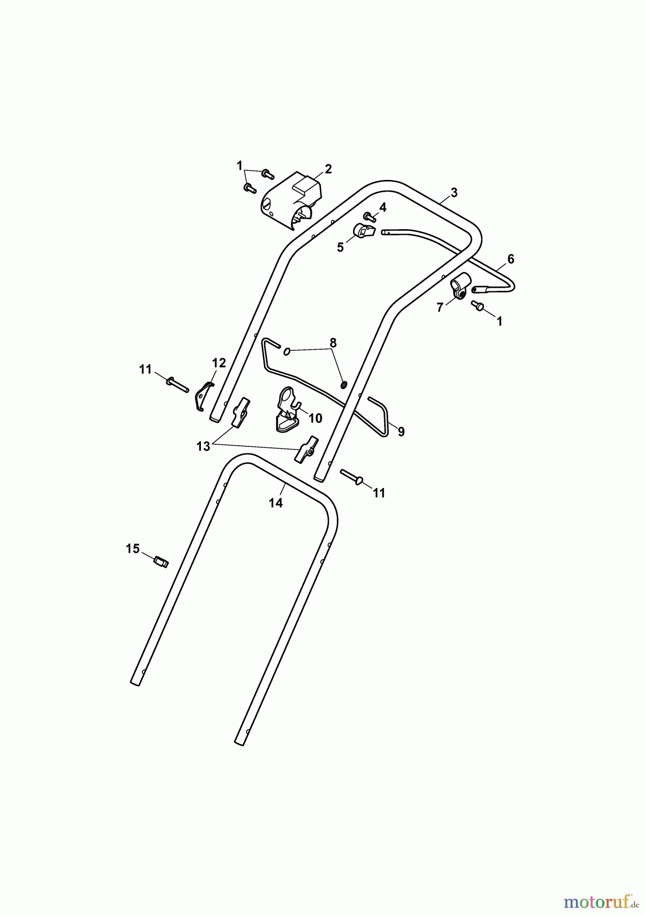  Wolf-Garten Electric mower Power 1500 4927008 Series D  (2009) Handle