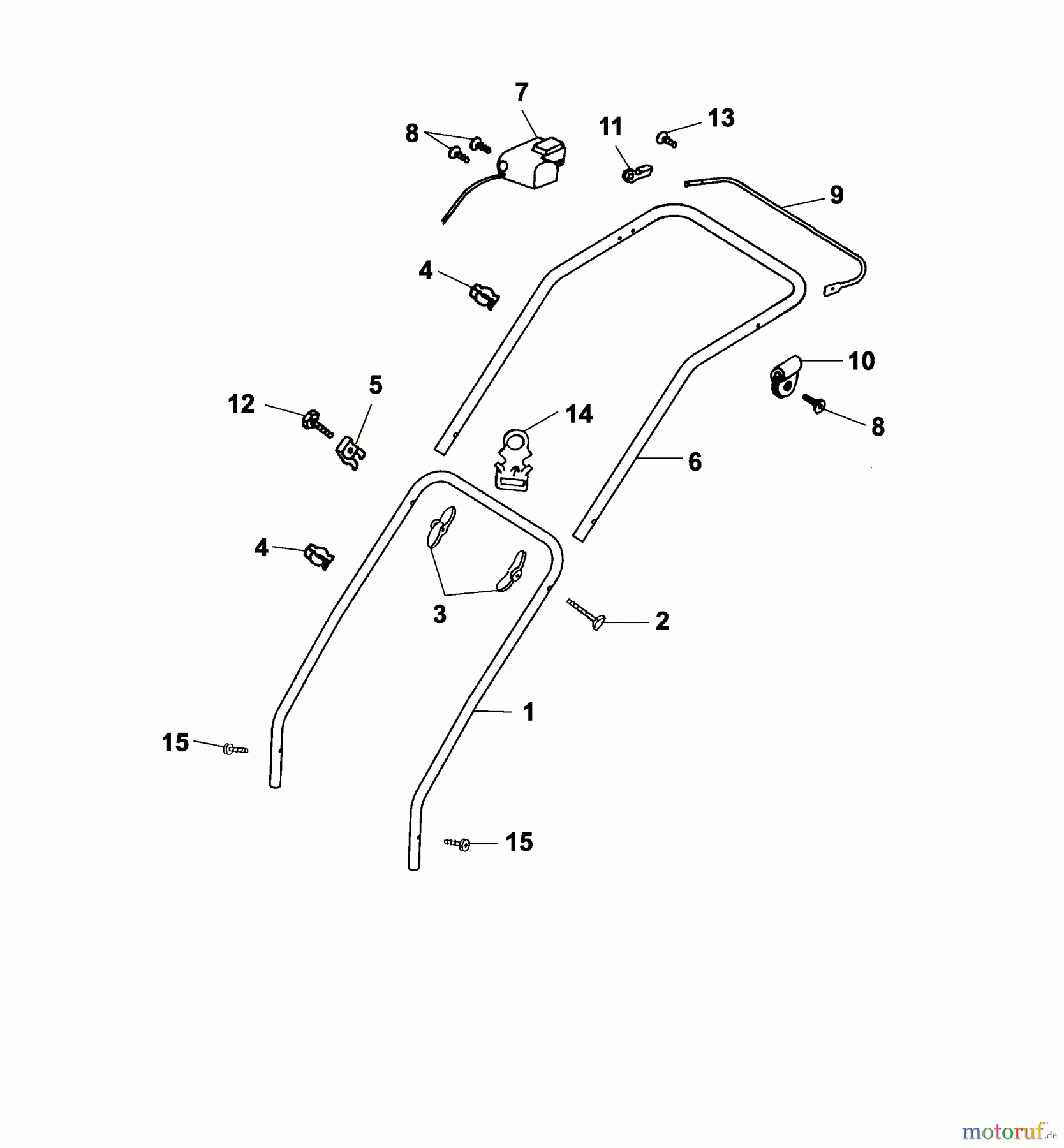  Wolf-Garten Electric mower 2.40 E 4961680 Series E  (2005) Handle