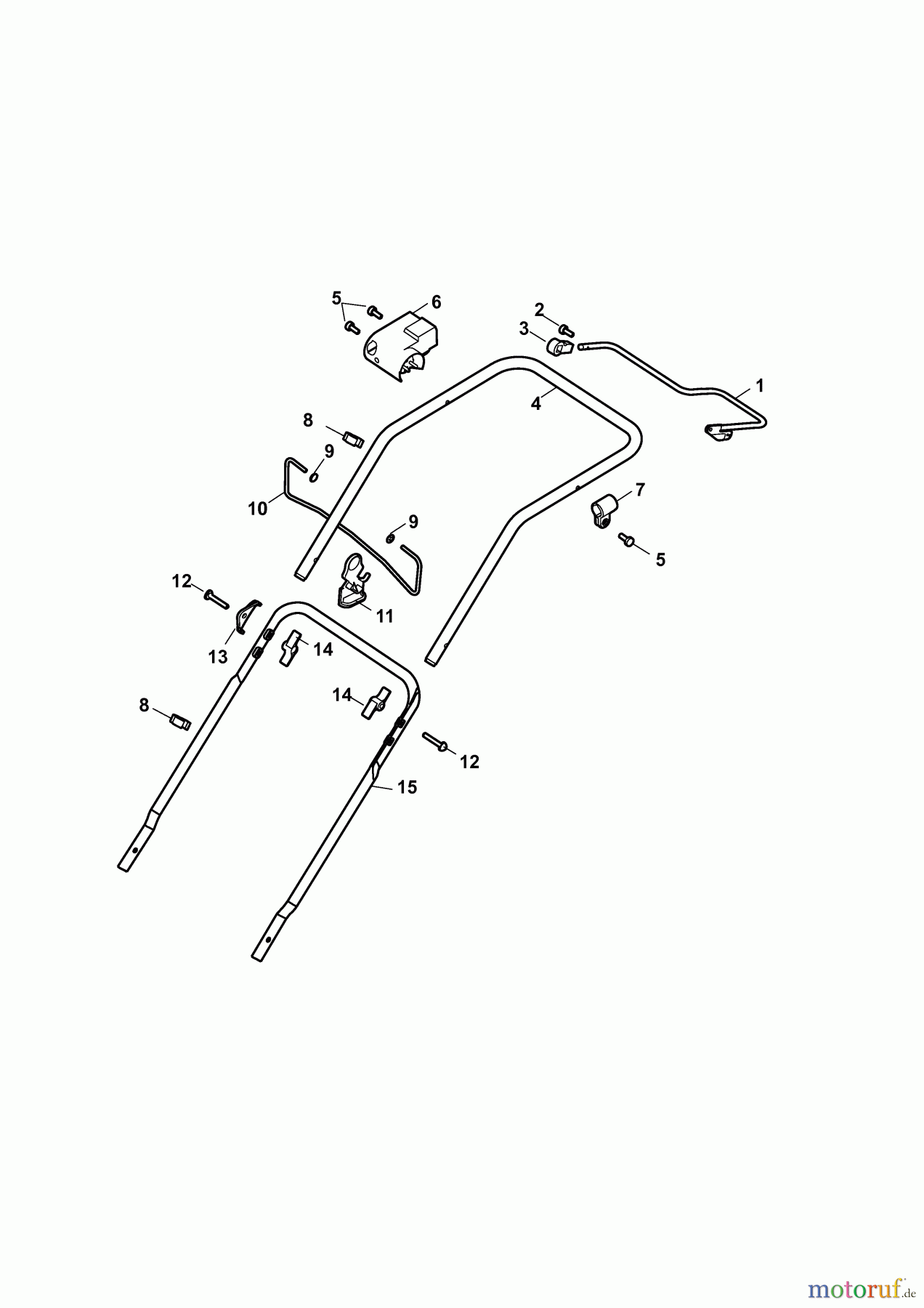 Wolf-Garten Electric mower Compact plus 40 E-1 4970003 Series D (2009) Handle