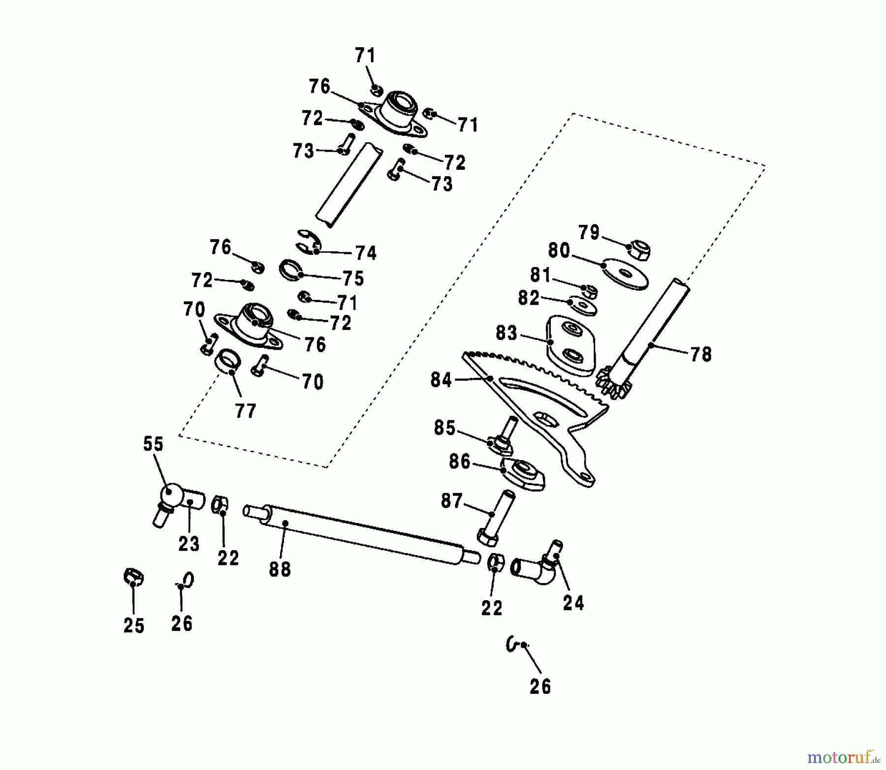 Wolf-Garten Lawn tractors Trac OHV 7 6205000 Series A (2001) Steering