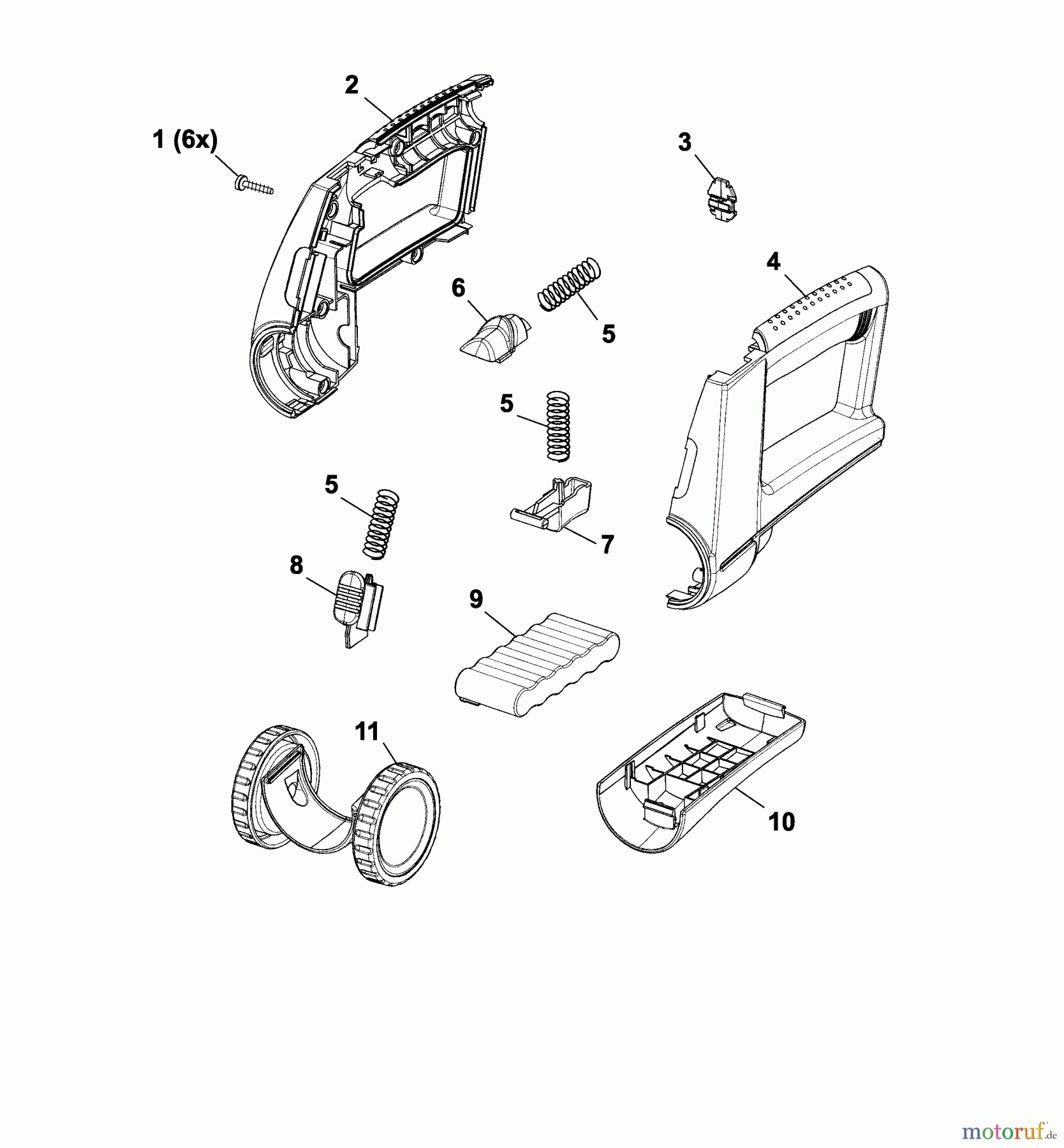 Wolf-Garten Battery shears Accu 60 7085000 Series B-D (2005) Battery, Wheels