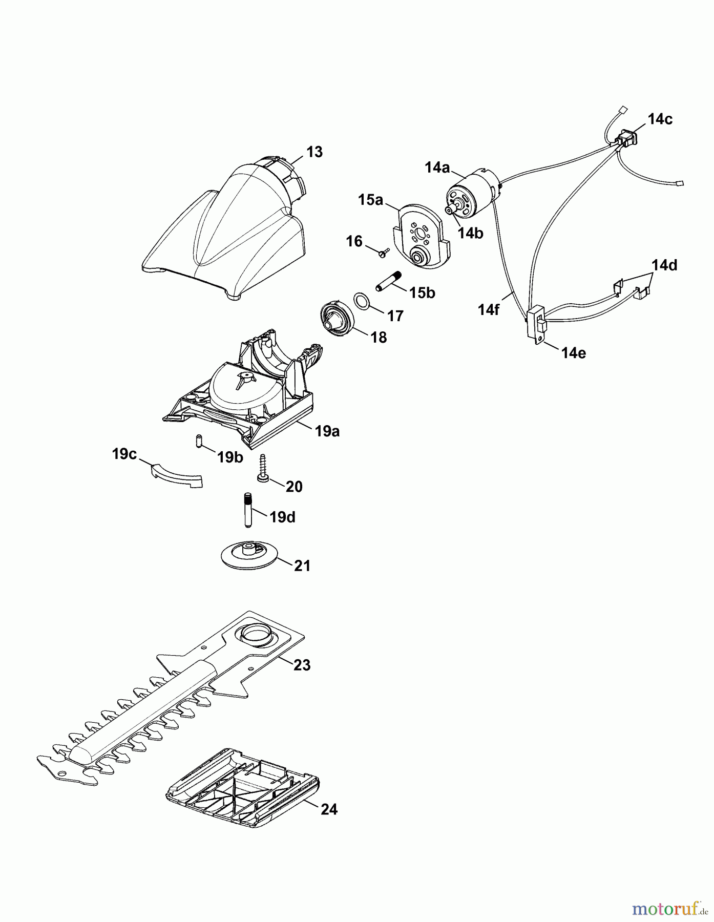  Wolf-Garten Battery shears Accu BS 80 7087686 Series B  (2007) Rotating head, Blade